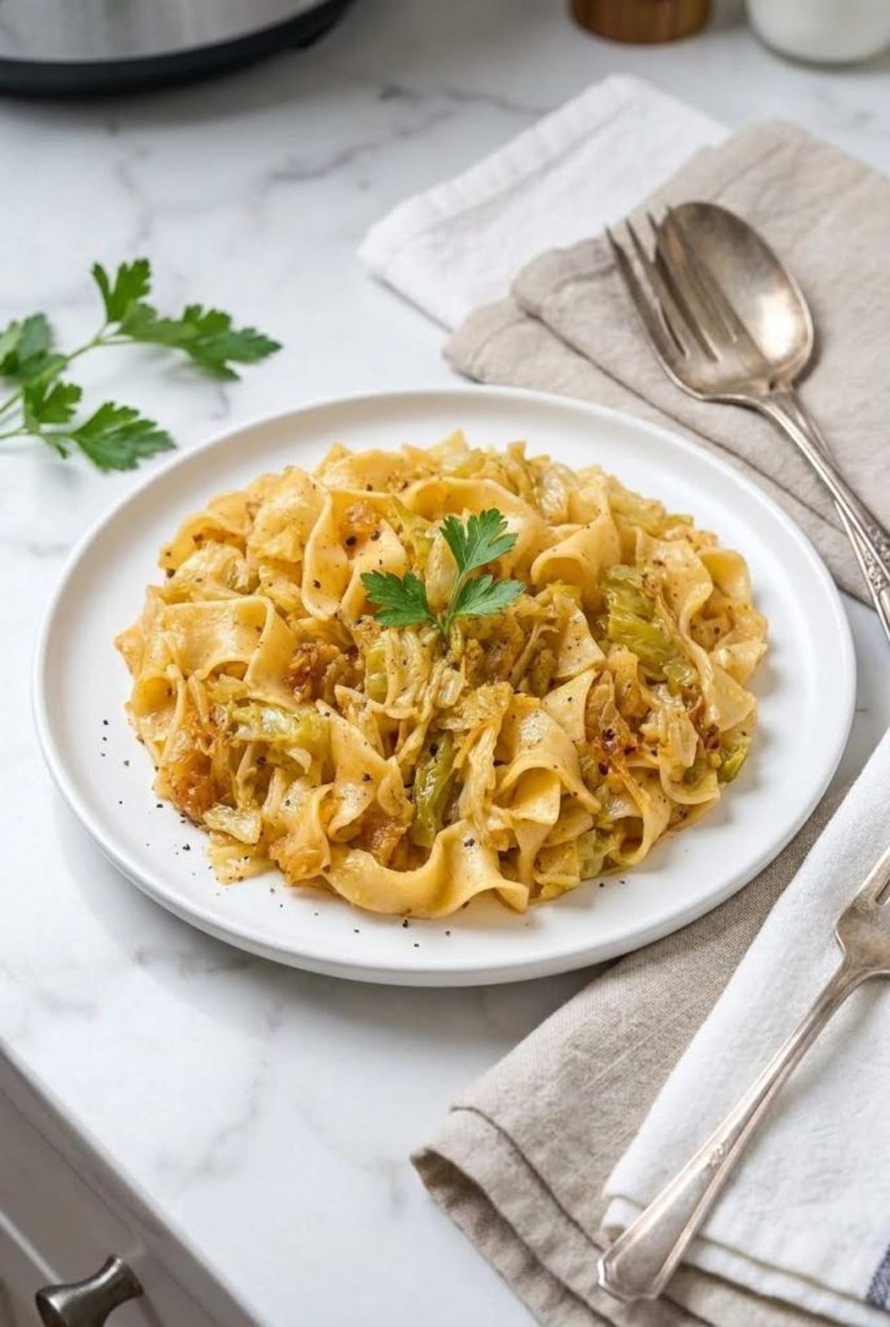 Crockpot Cabbage and Noodles (4 Ingredients)