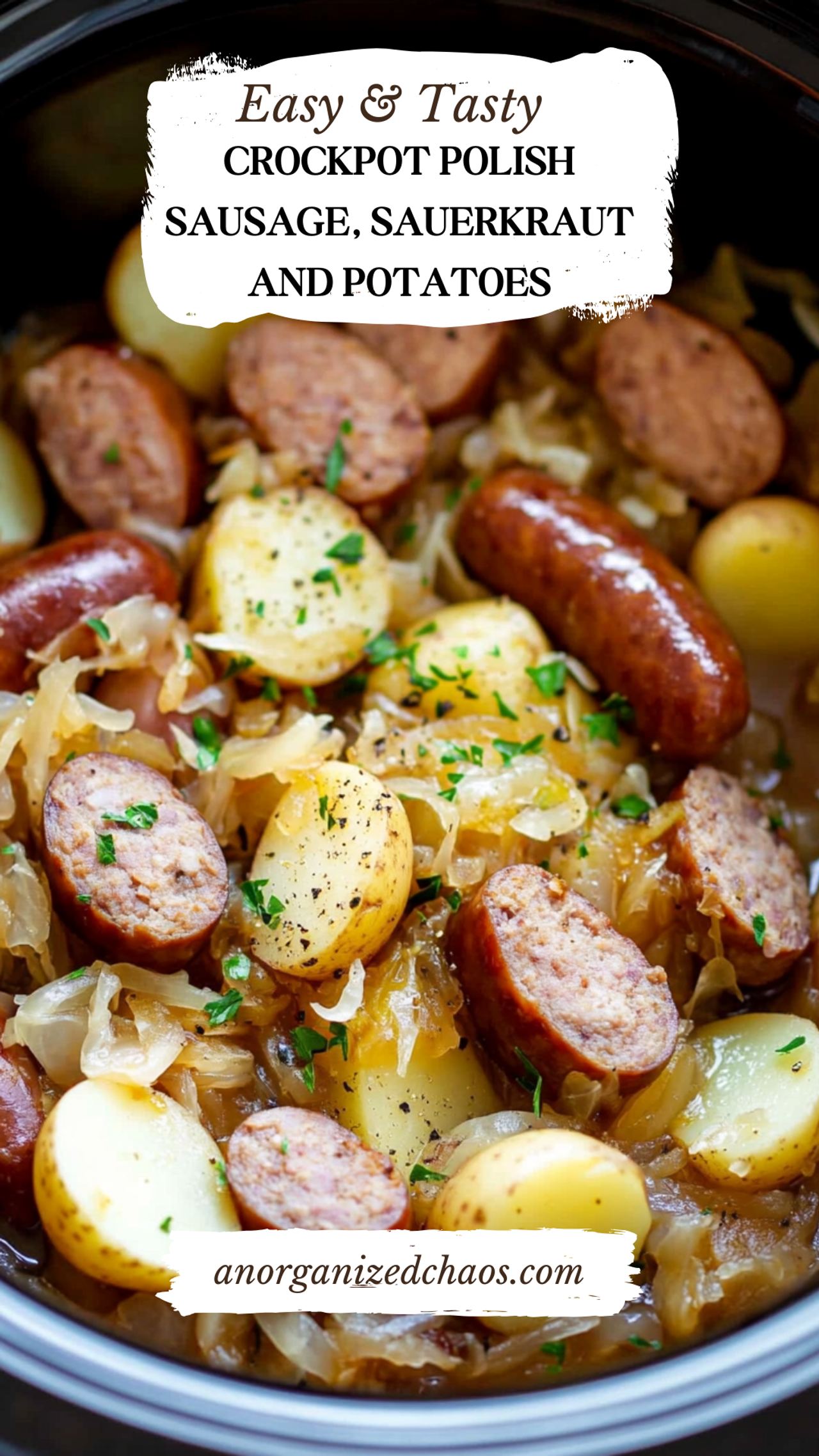Crockpot Polish Sausage, Sauerkraut And Potatoes