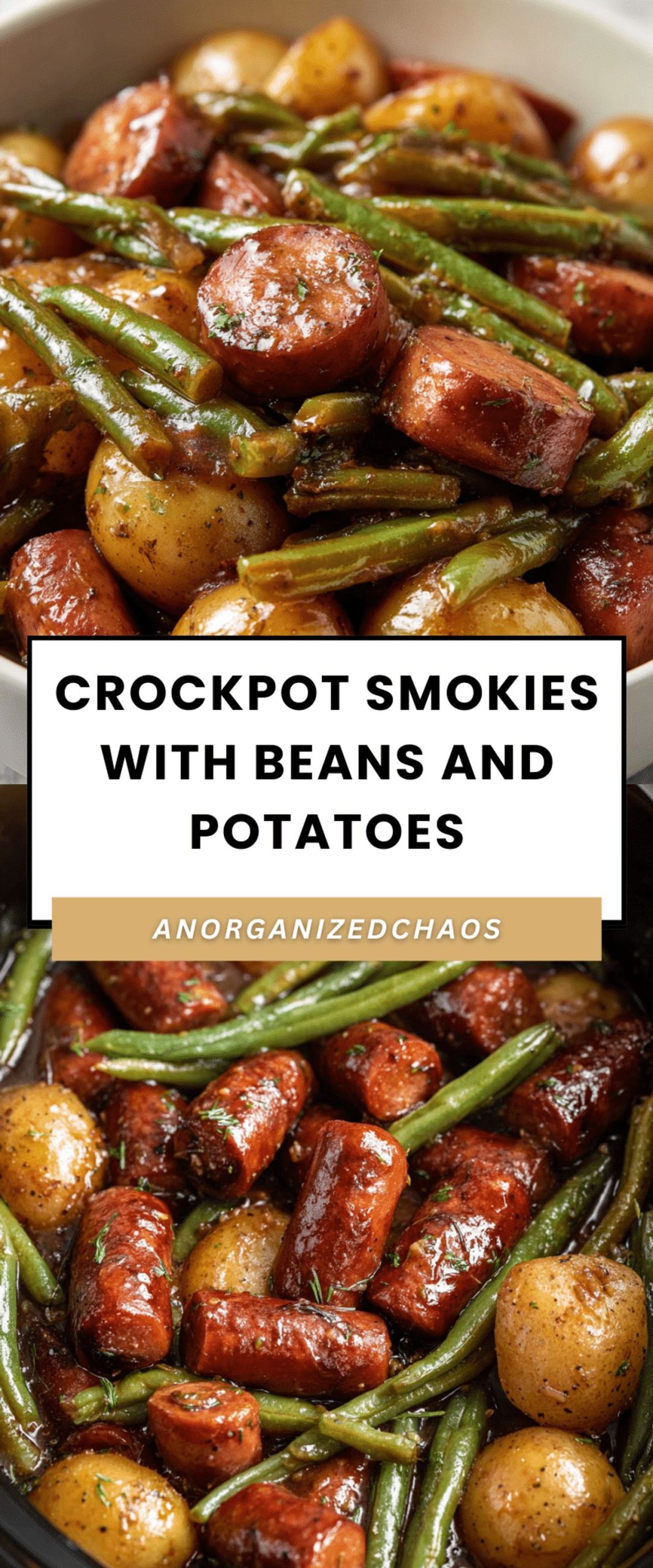 Crockpot Smokies with Beans and Potatoes