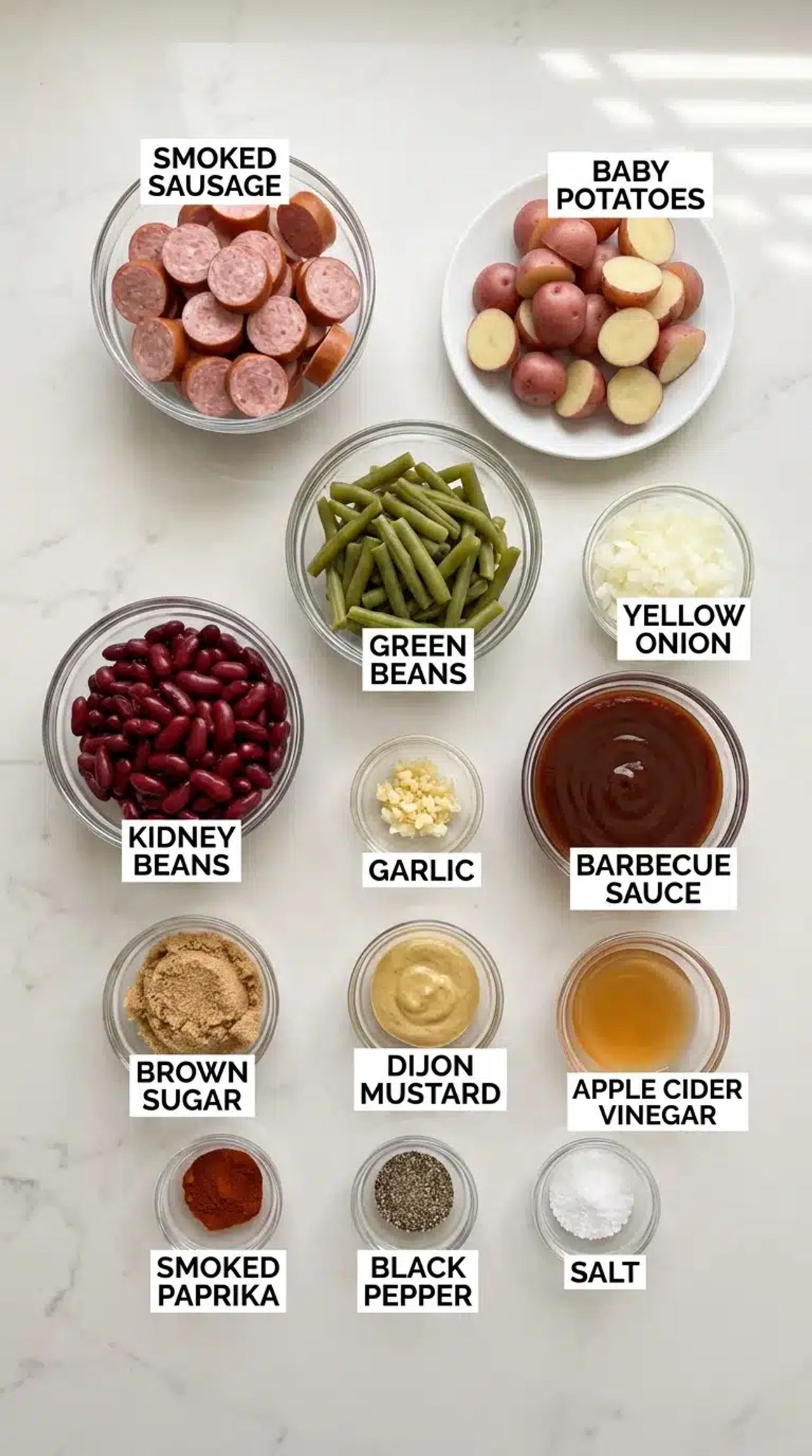 Crockpot Smokies with Beans and Potatoes