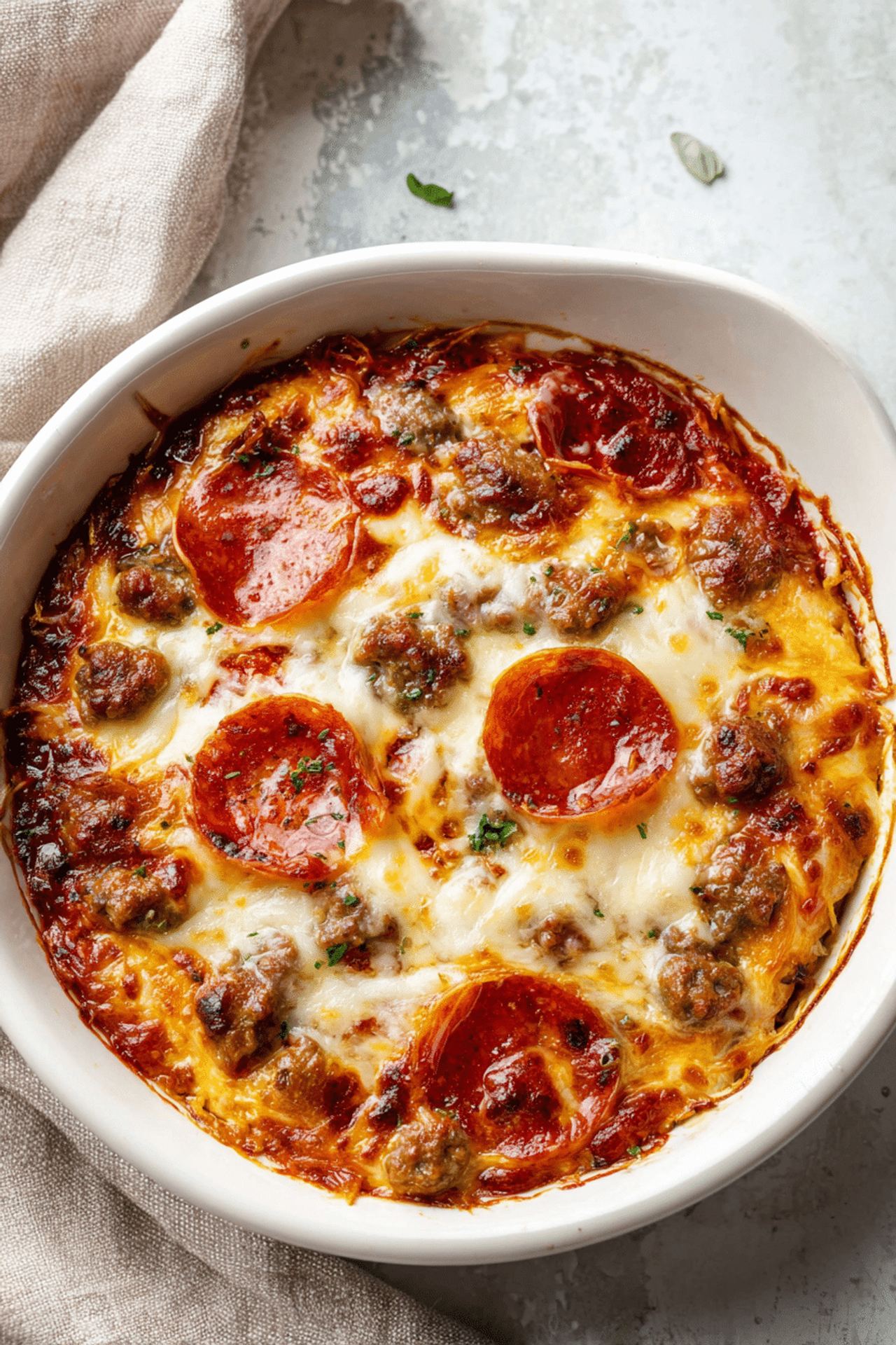 Crustless Pizza Bowl