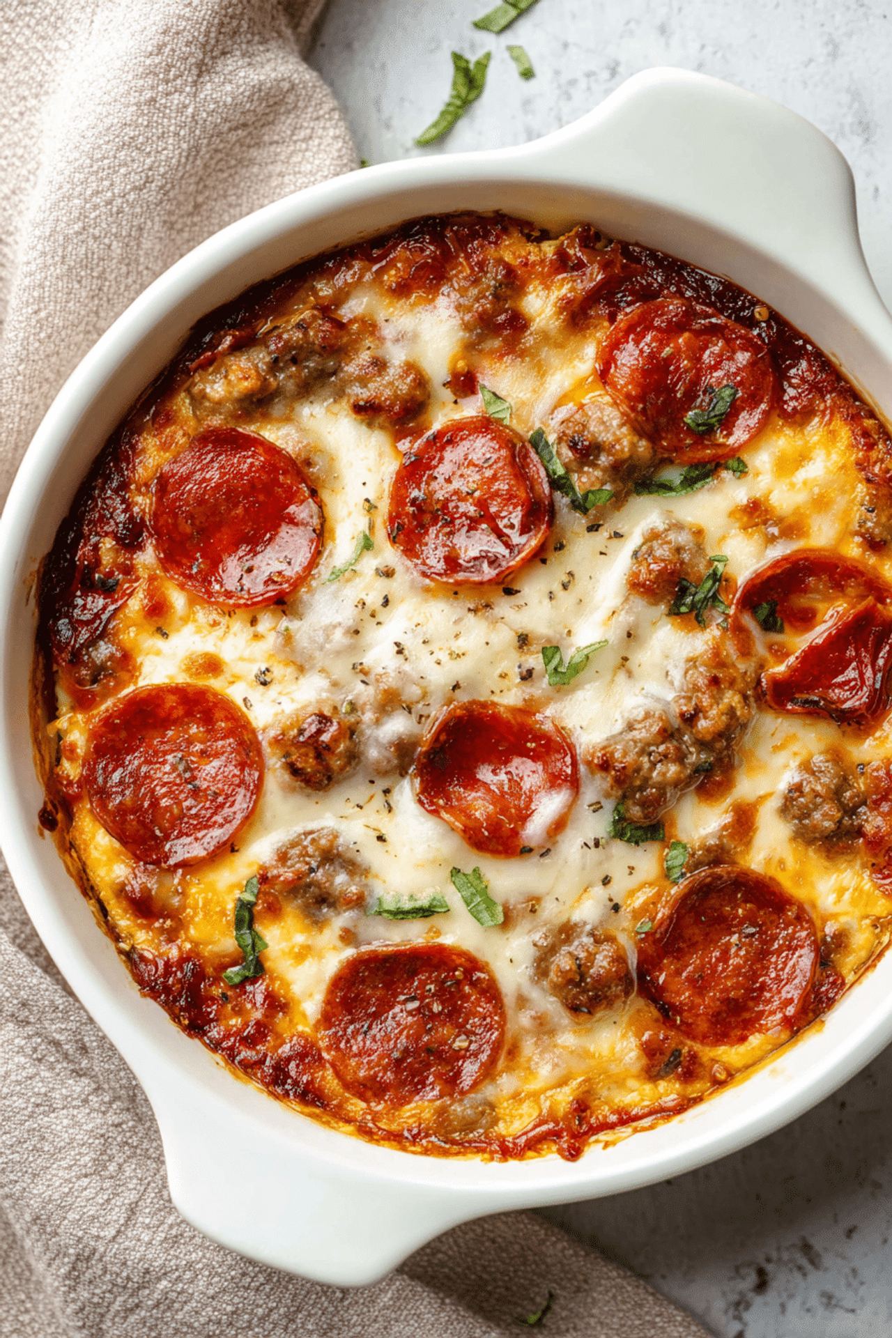 Crustless Pizza Bowl