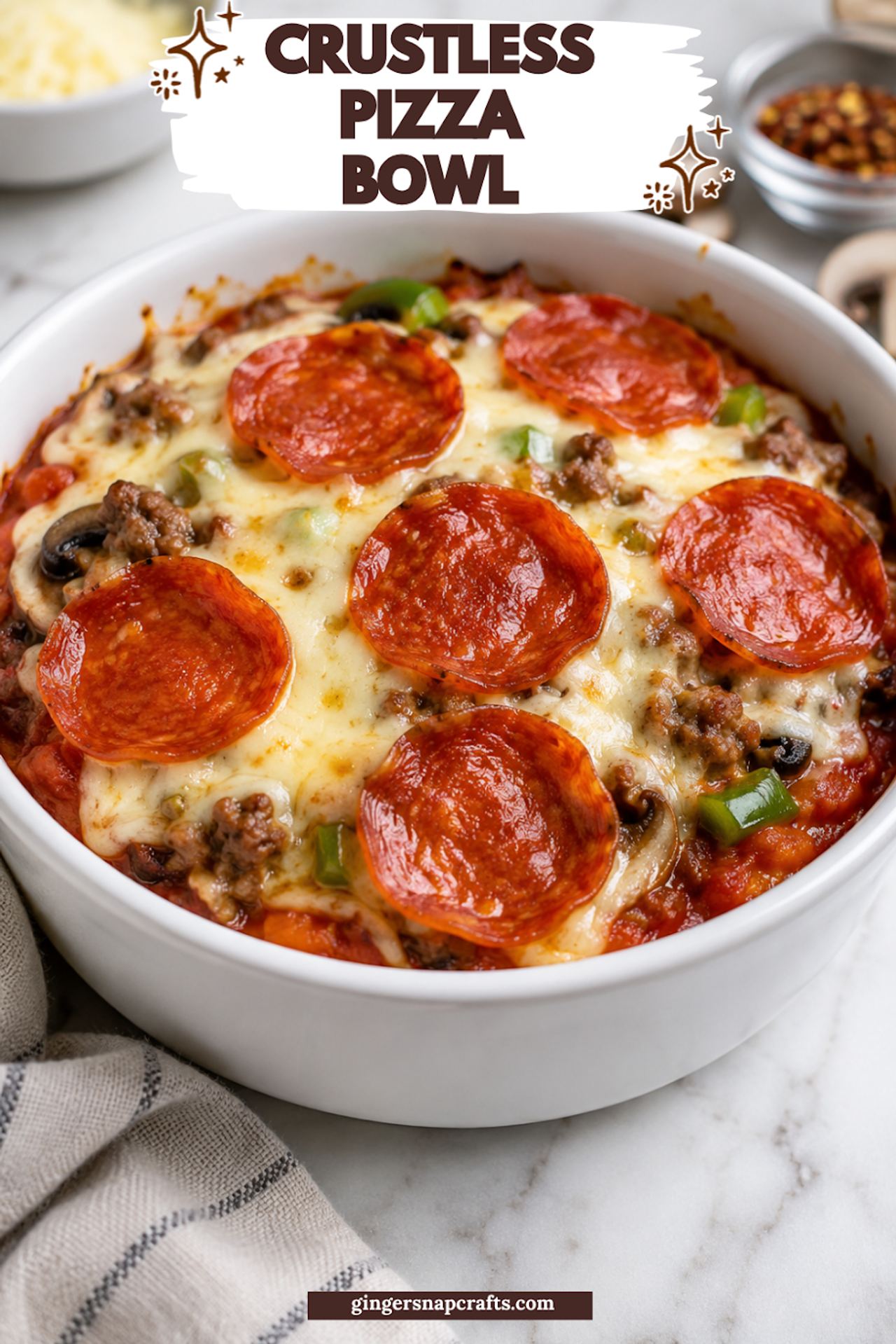 Crustless Pizza Bowl