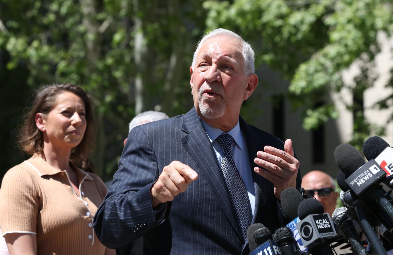 Mark Geragos is seen arriving at court for the Menendez Brothers' Resentencing hearing on May 9, 2025 in Van Nuys, California | Source: Getty Images