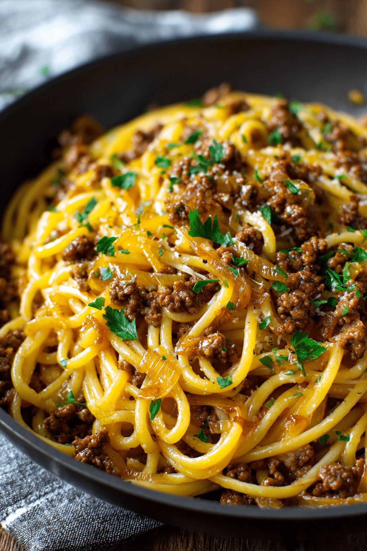 Garlic Butter Beef Pasta
