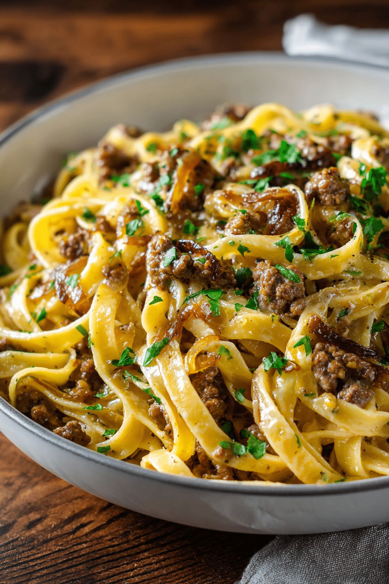 Garlic Butter Beef Pasta