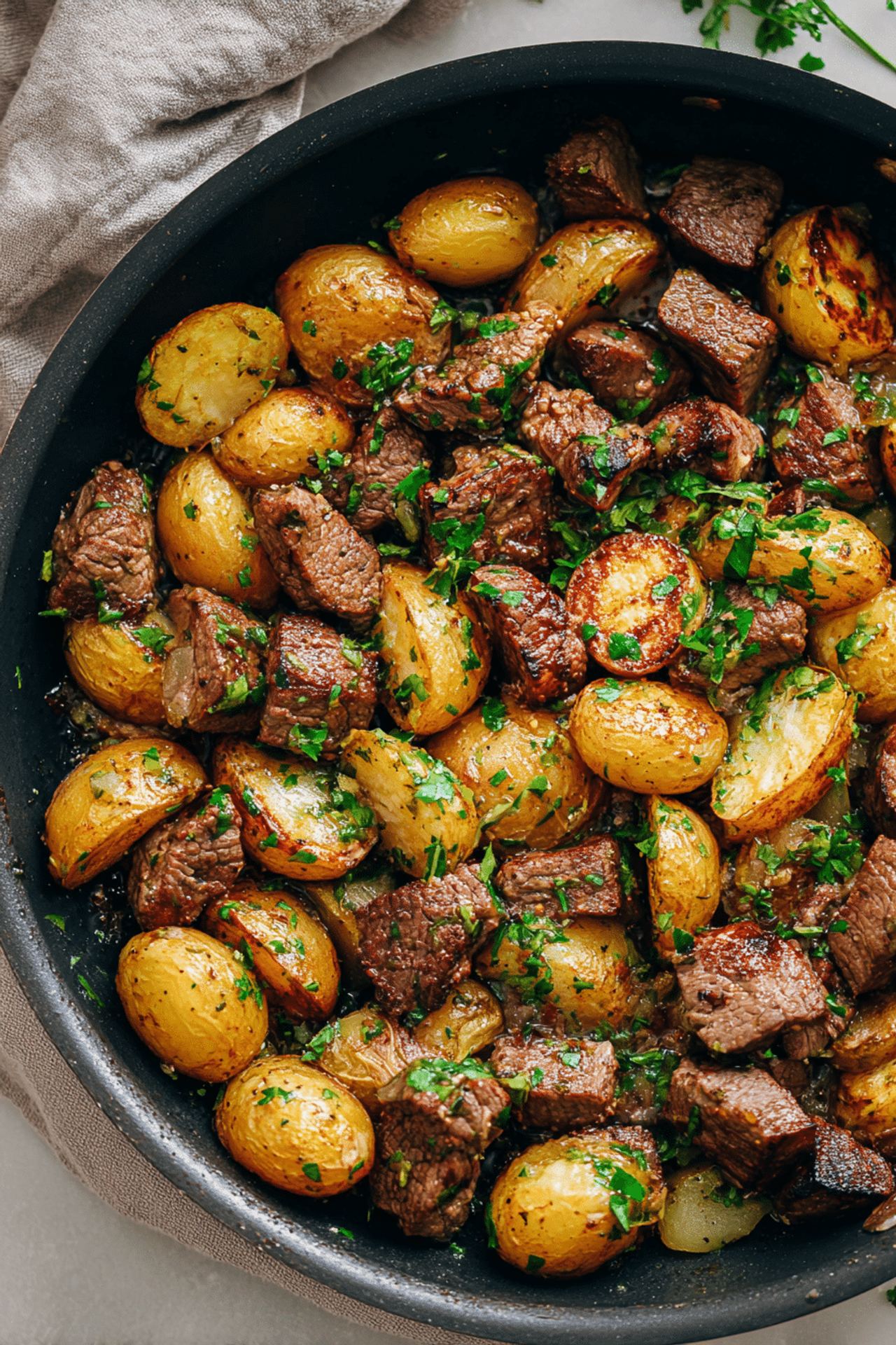 Garlic Butter Steak And Potatoes