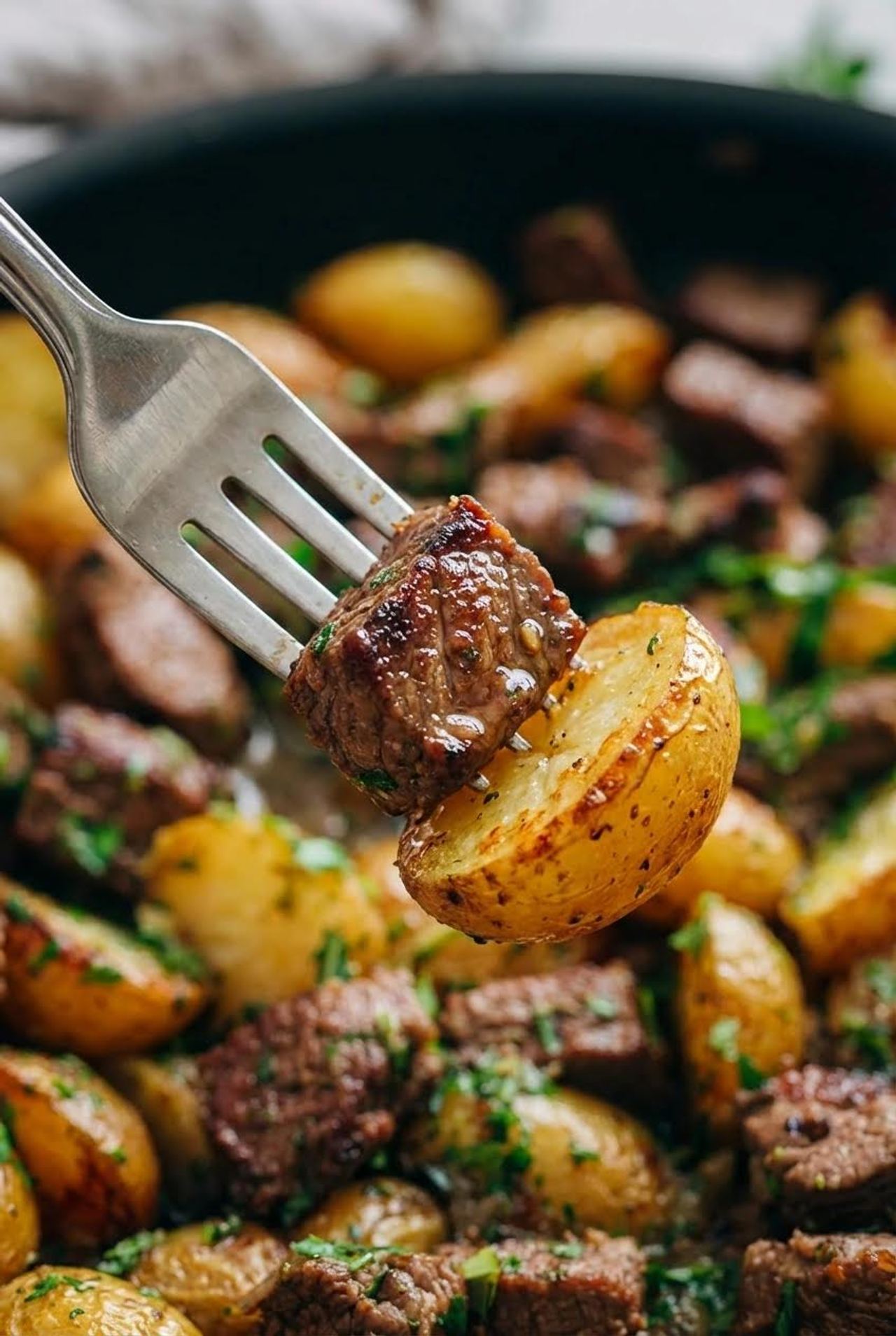 Garlic Butter Steak And Potatoes