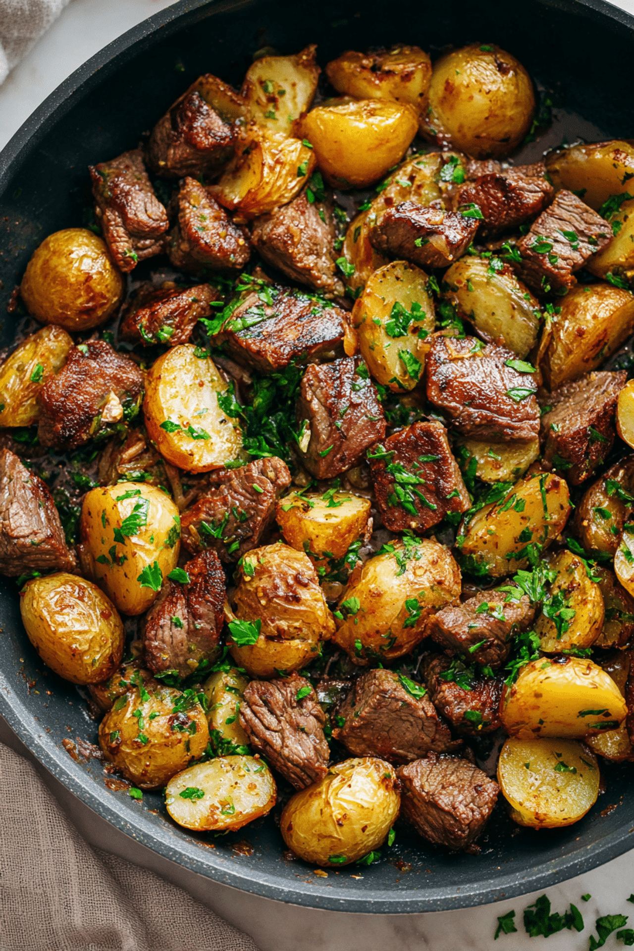 Garlic Butter Steak And Potatoes