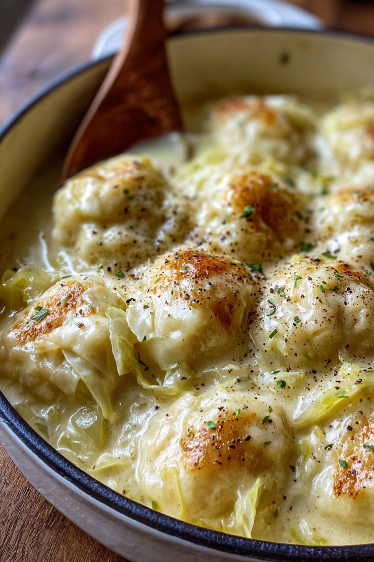 German Cabbage and Dumplings