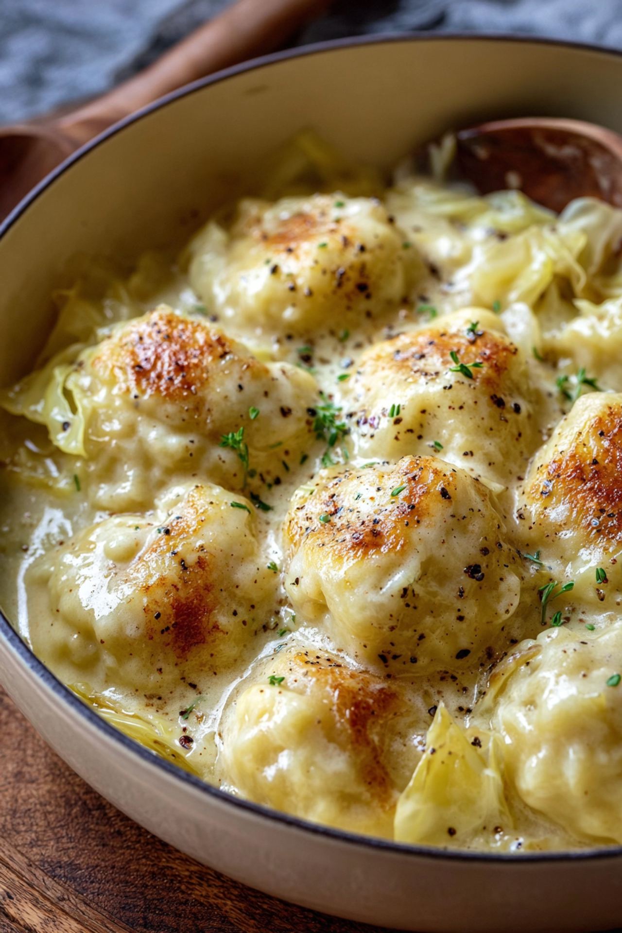 German Cabbage and Dumplings