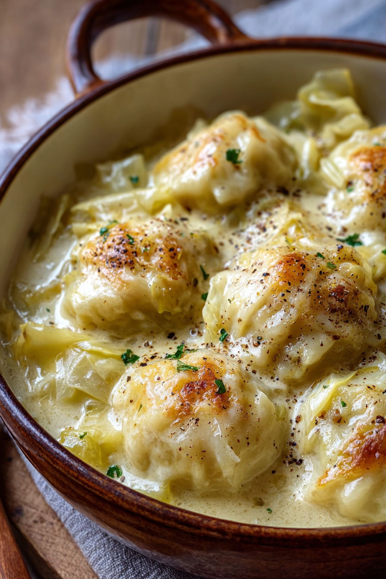 German Cabbage and Dumplings