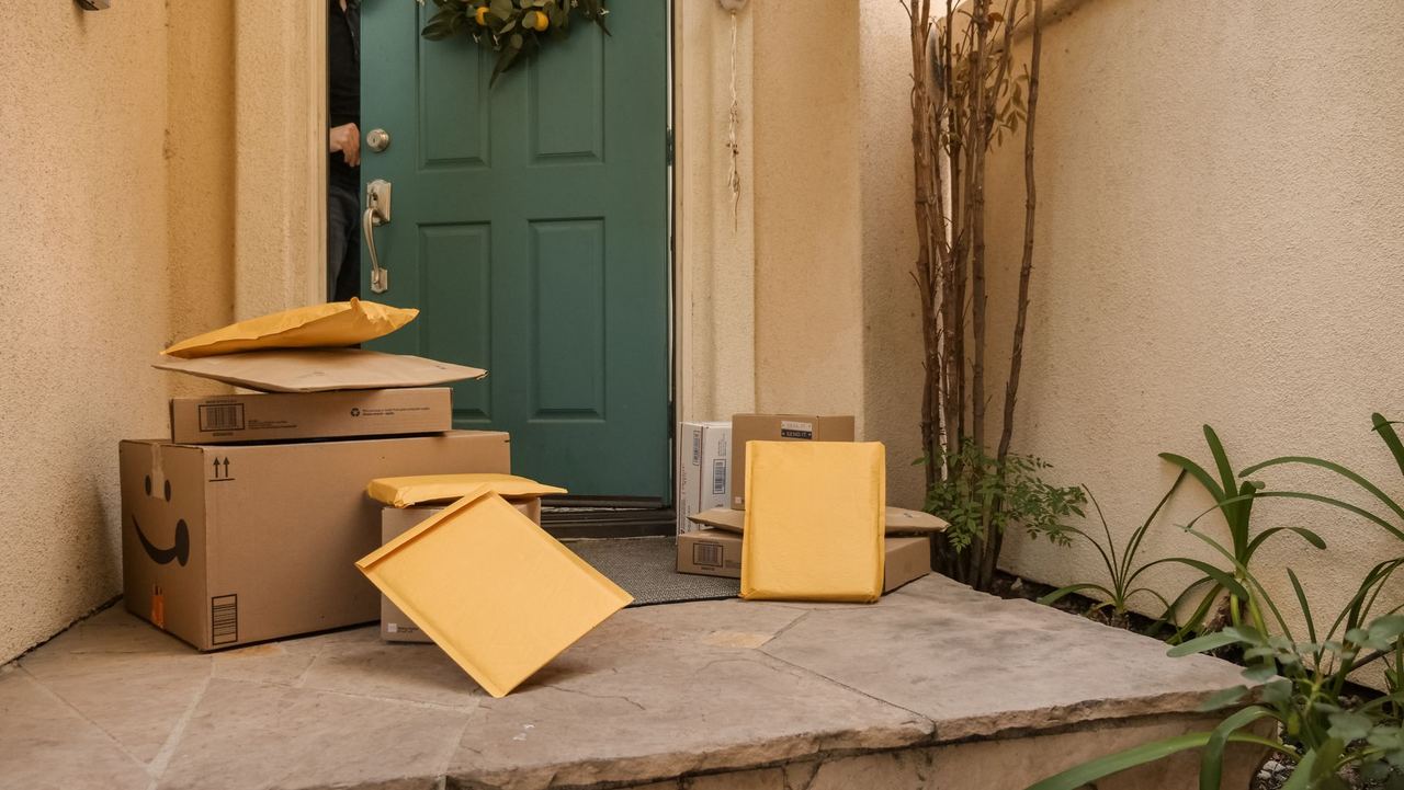 Delivery packages outside a house | Source: Pexels