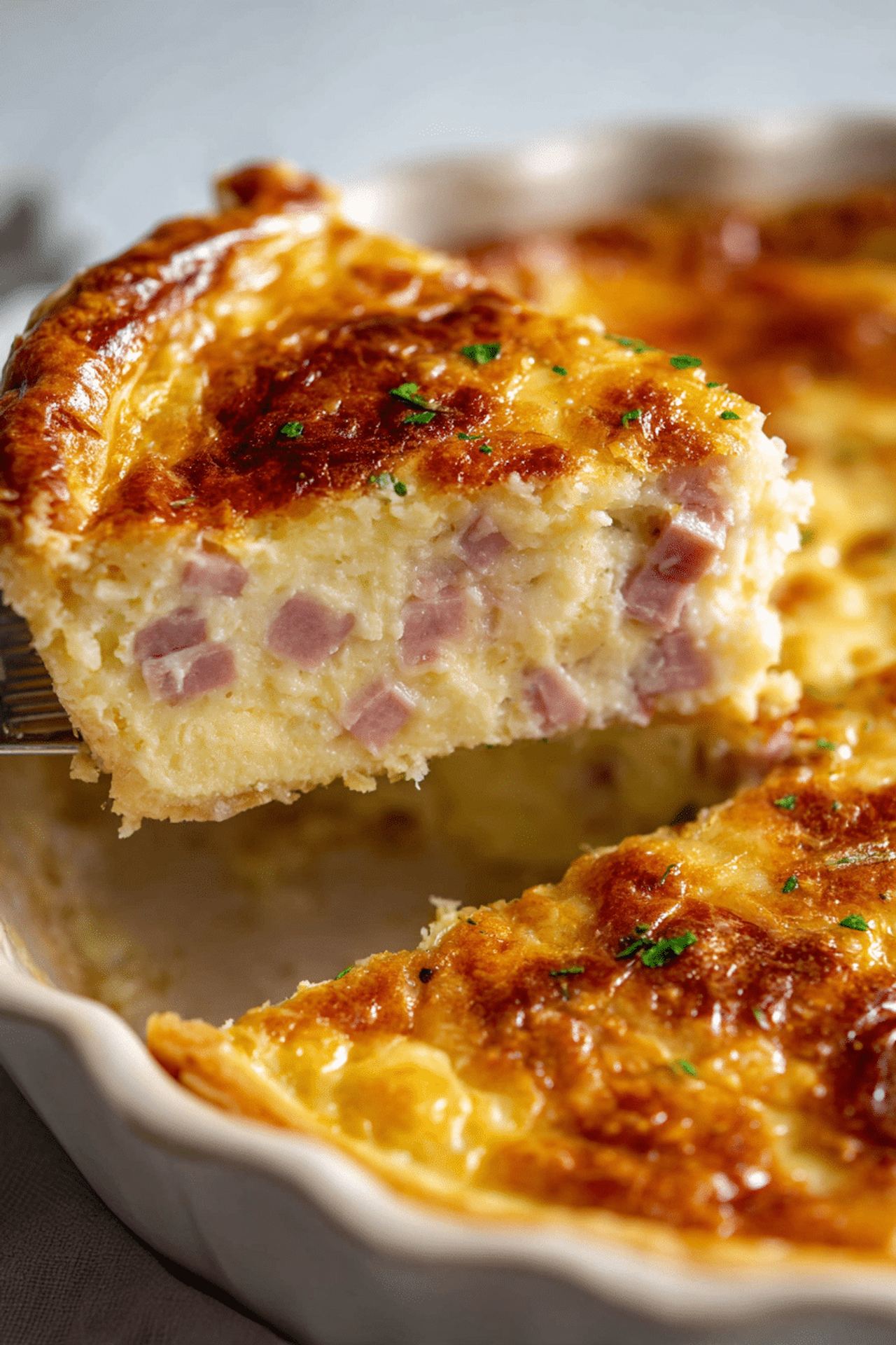 Impossible Ham And Swiss Pie