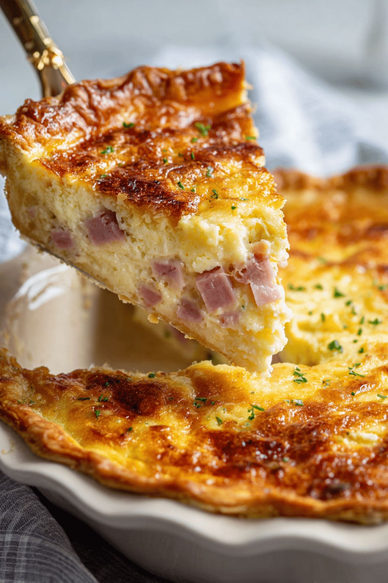 Impossible Ham And Swiss Pie