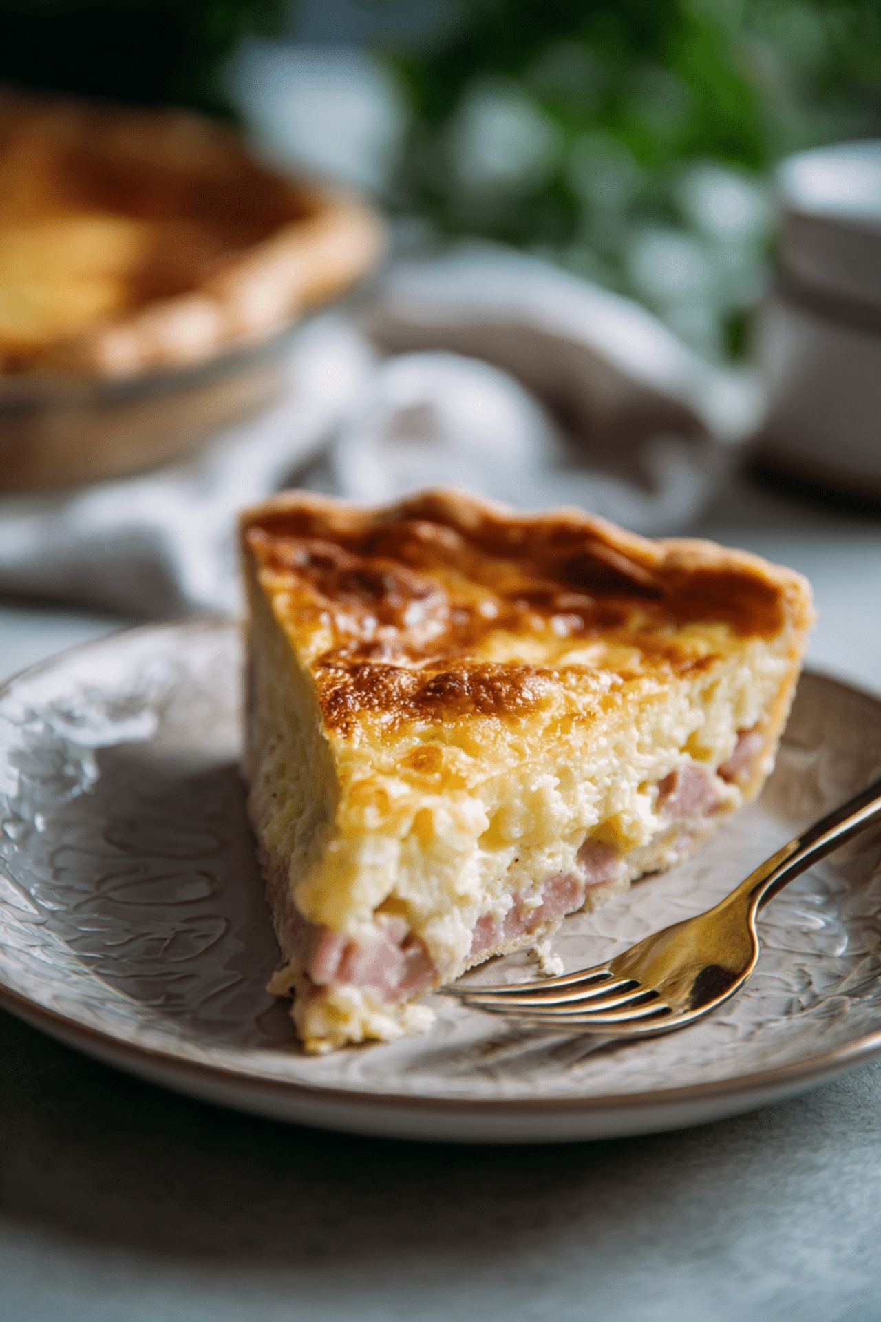 Impossible Ham And Swiss Pie