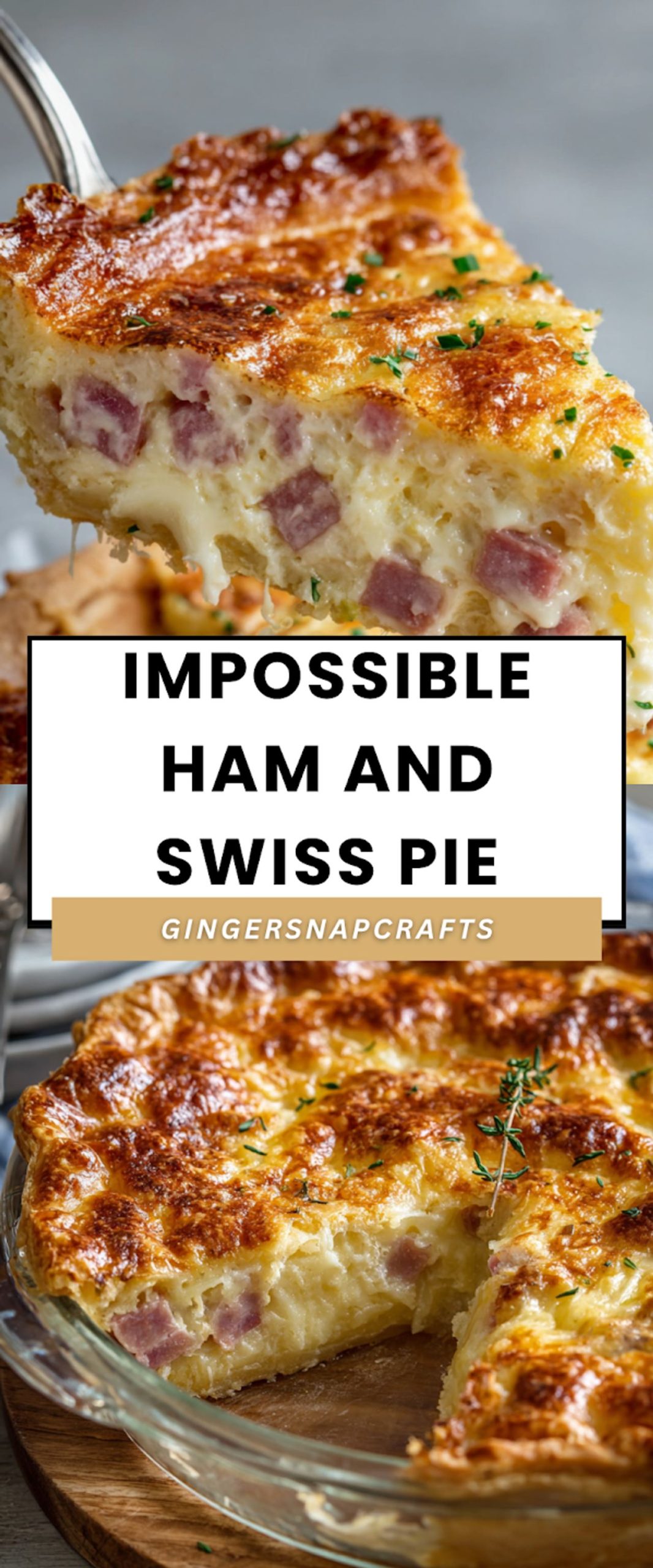 Impossible Ham And Swiss Pie