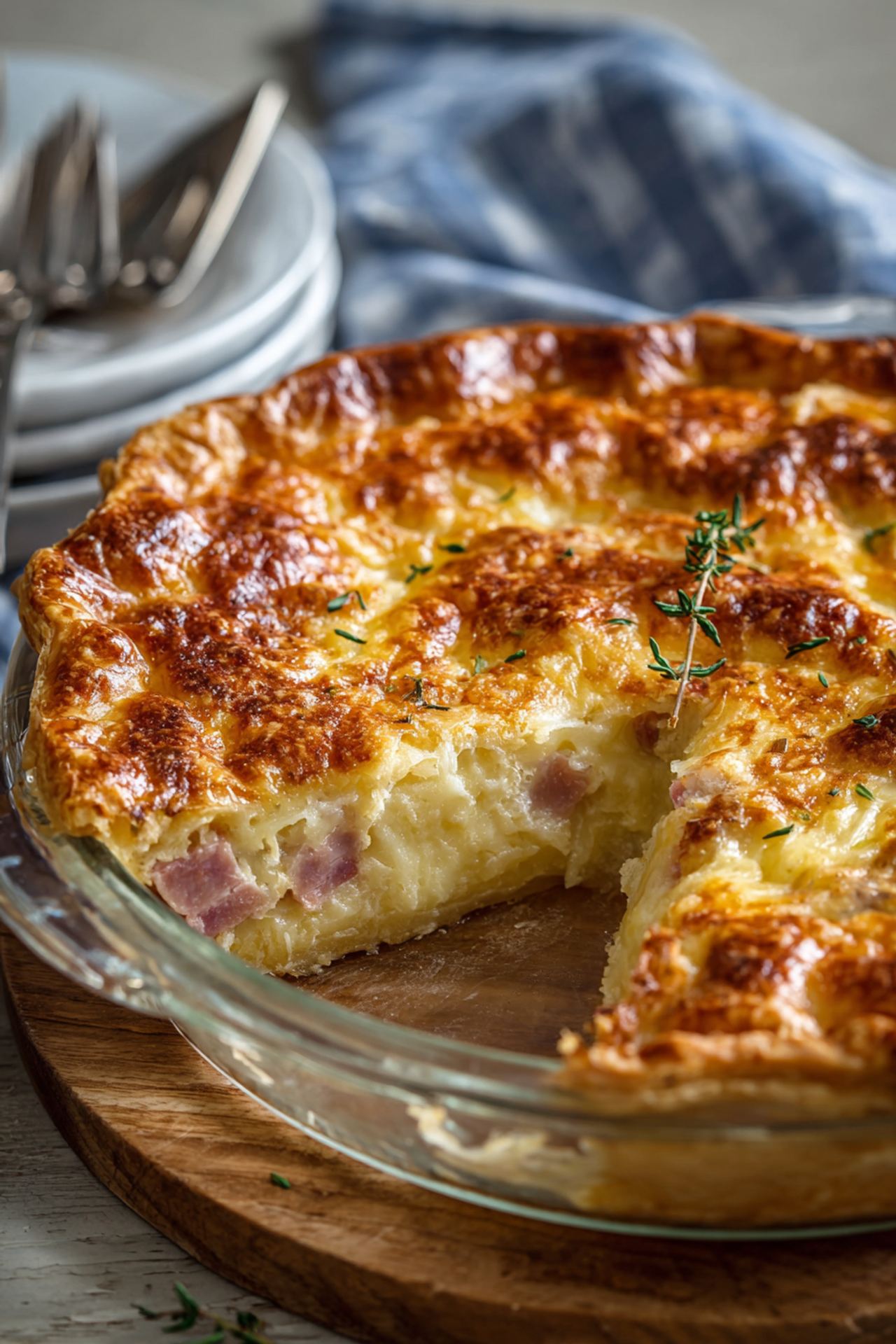 Impossible Ham And Swiss Pie