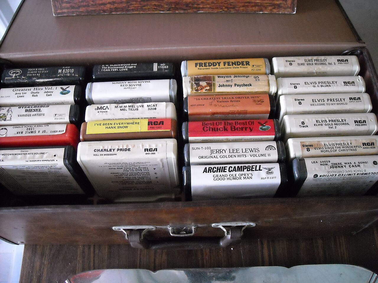 8 track tapes at a flea market