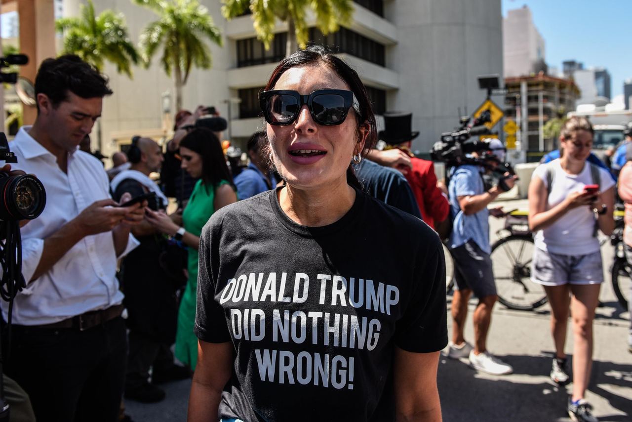 Laura Loomer is perhaps the most unexpected name to surface in speculation over Leavitt's replacement. Trump has reportedly considered the idea before, though her controversial profile means she is still regarded as an unlikely choice. | Source: Getty Images