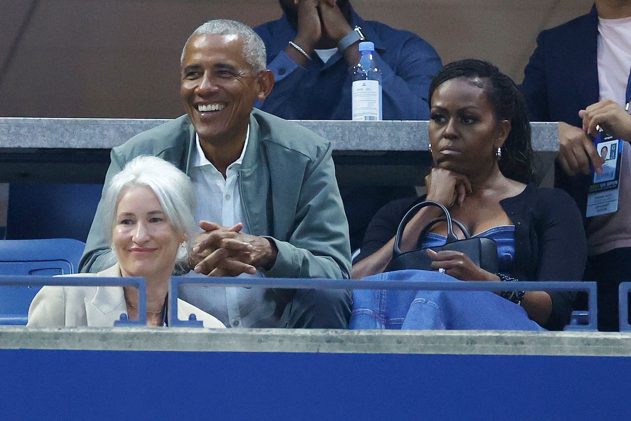 Barack and Michelle Obama at the Women's Singles First Round during Day One of the US Open in Queens borough of New York City on August 28, 2023. | Source: Getty Images