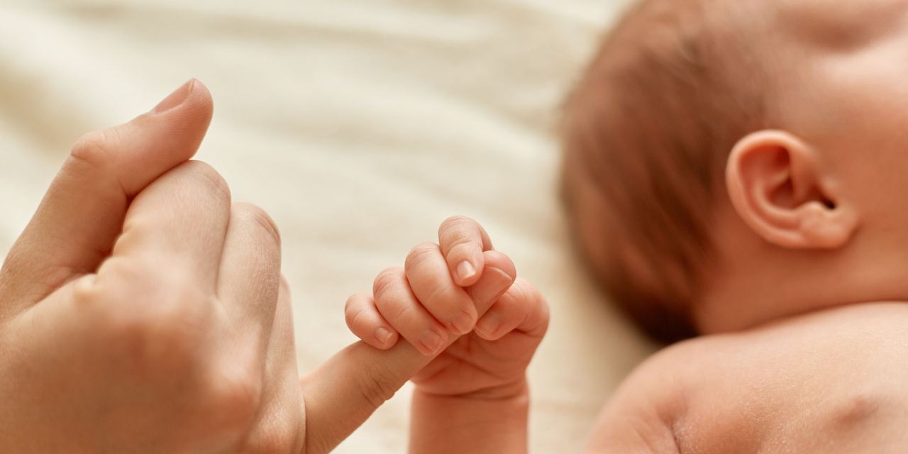 A close-up of a newborn holding its mother's finger | Source: Magnific