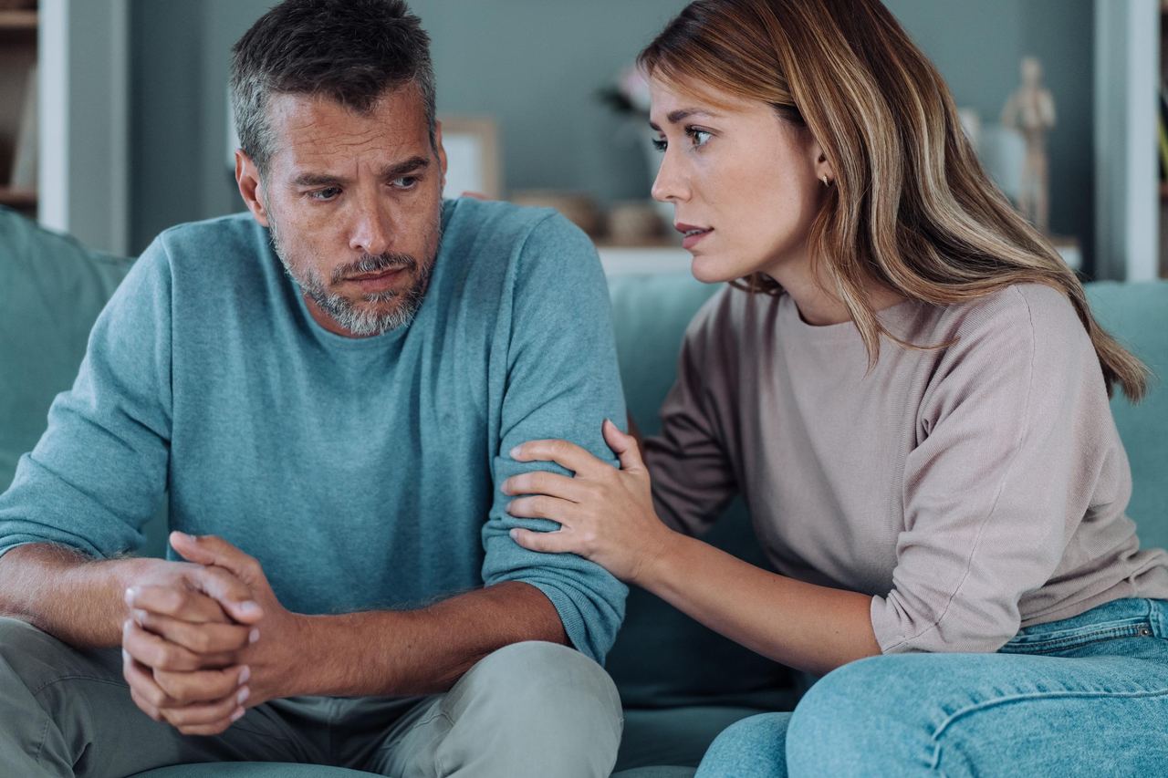 A woman looking at her husband | Source: Pexels
