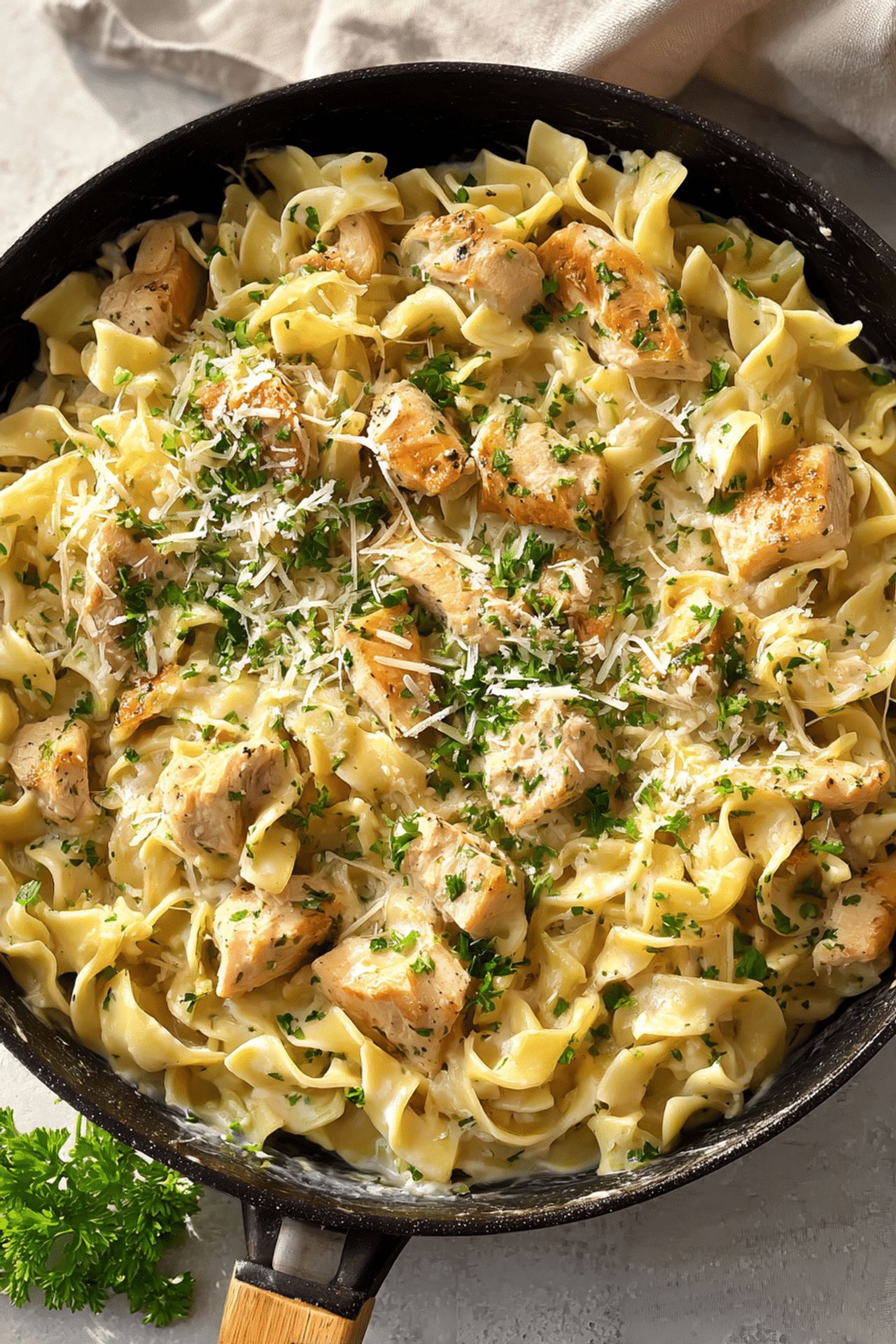 One Pan Chicken with Buttered Noodles