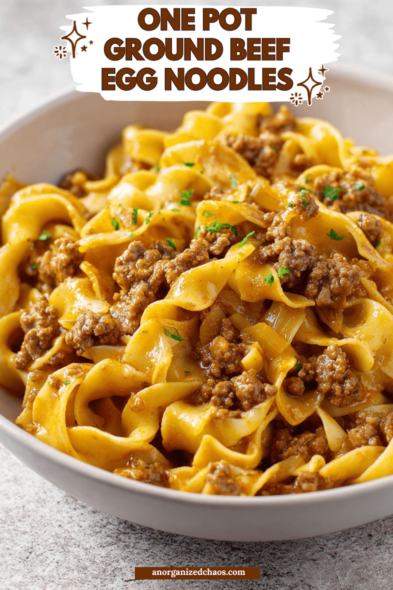 One Pot Ground Beef Egg Noodles