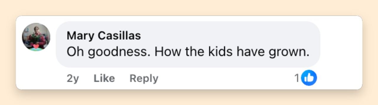 Netizen comment about the Hollywood star's kids, posted on April 6, 2024. | Source: Facebook/Page Six