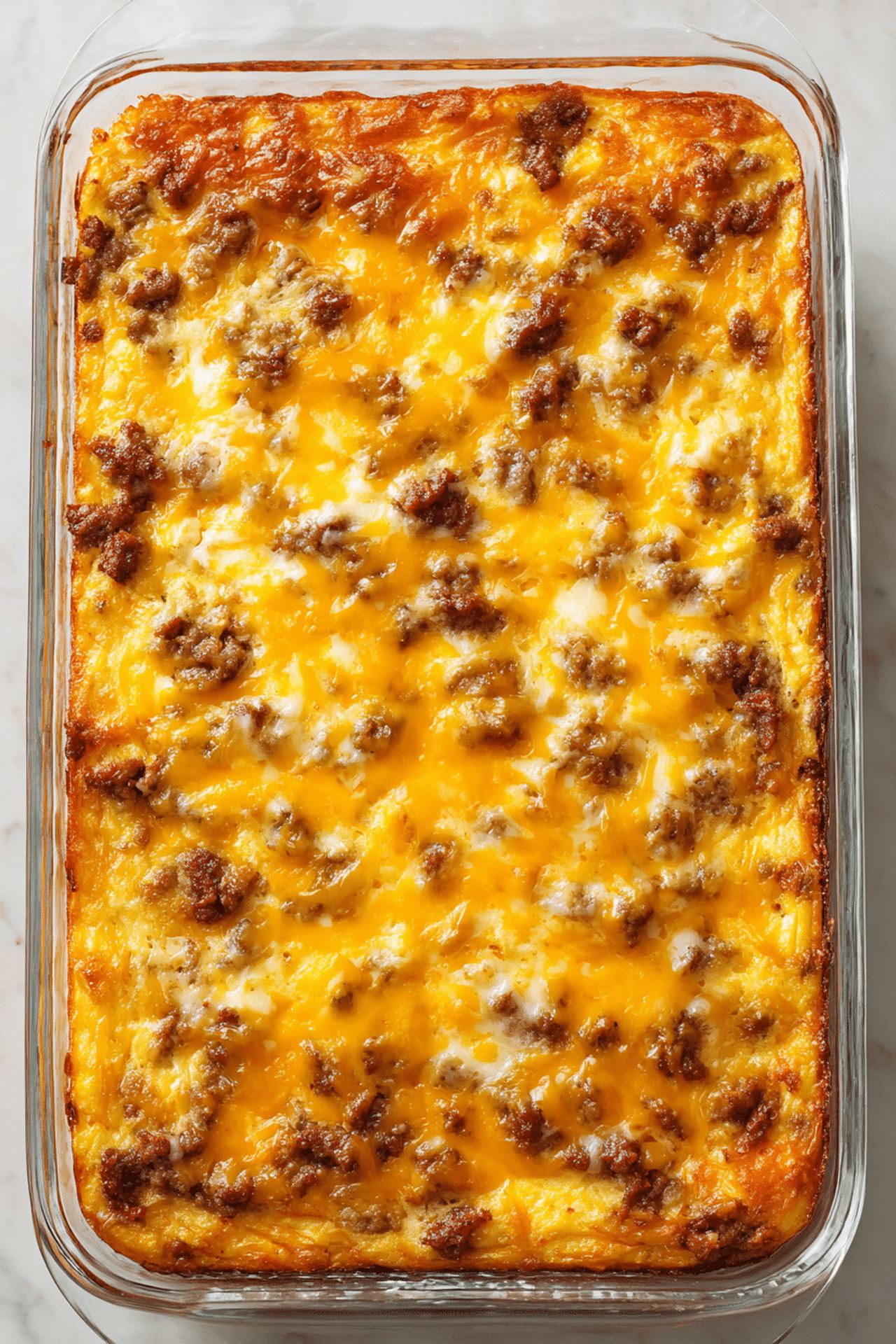 Sausage & Cream Cheese Hash Brown Breakfast Casserole