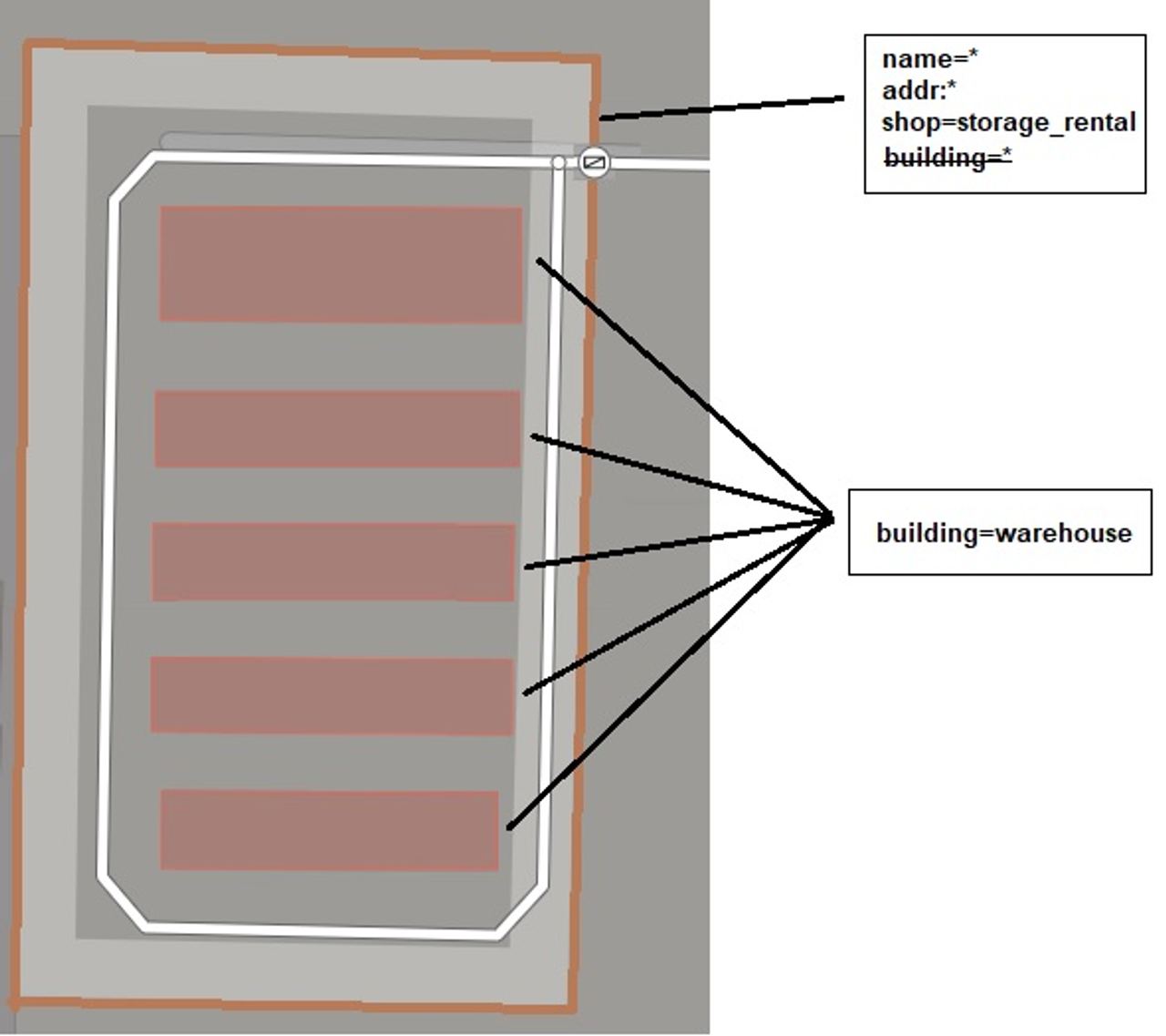 OSM Tagging of Storage Unit Facility