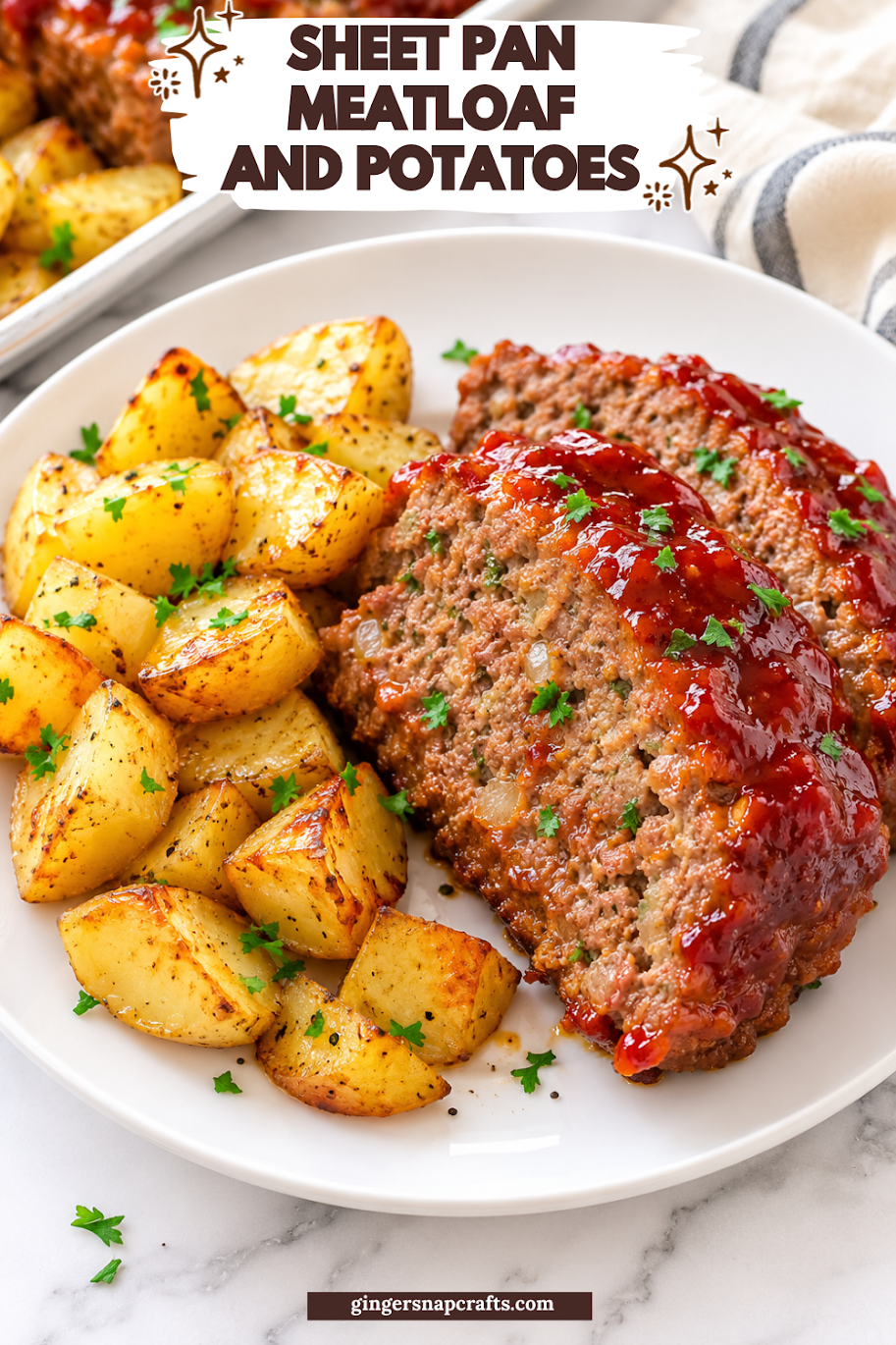 Sheet Pan Meatloaf and Potatoes