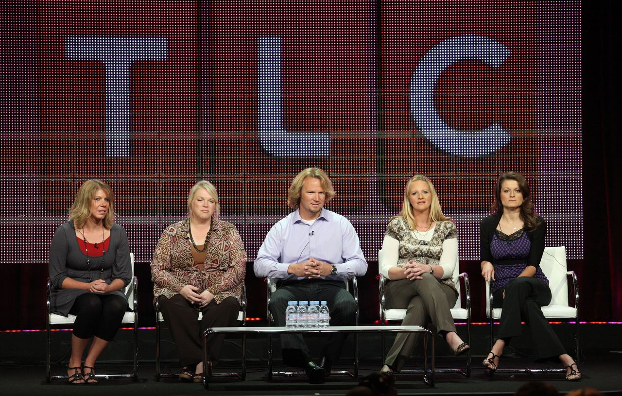 Meri, Janelle, Kody, Christine, and Robyn Brown speak during the "Sister Wives" panel during the Discovery Communications portion of the Summer TCA press tour on August 6, 2010, in Beverly Hills, California. | Source: Getty Images