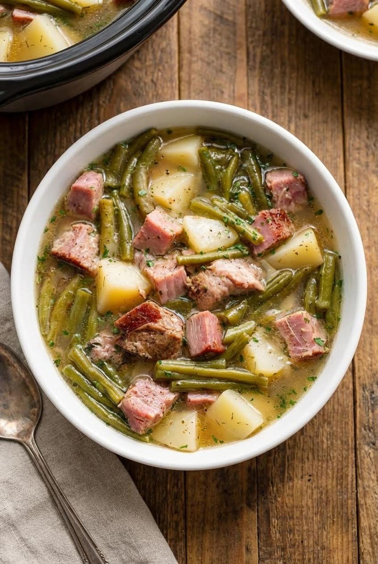 Slow Cooker Ham and Green Beans