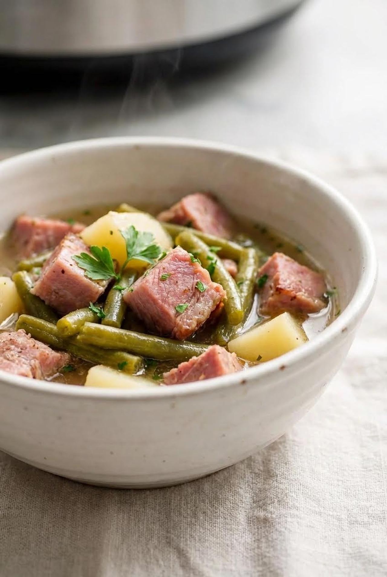 Slow Cooker Ham and Green Beans