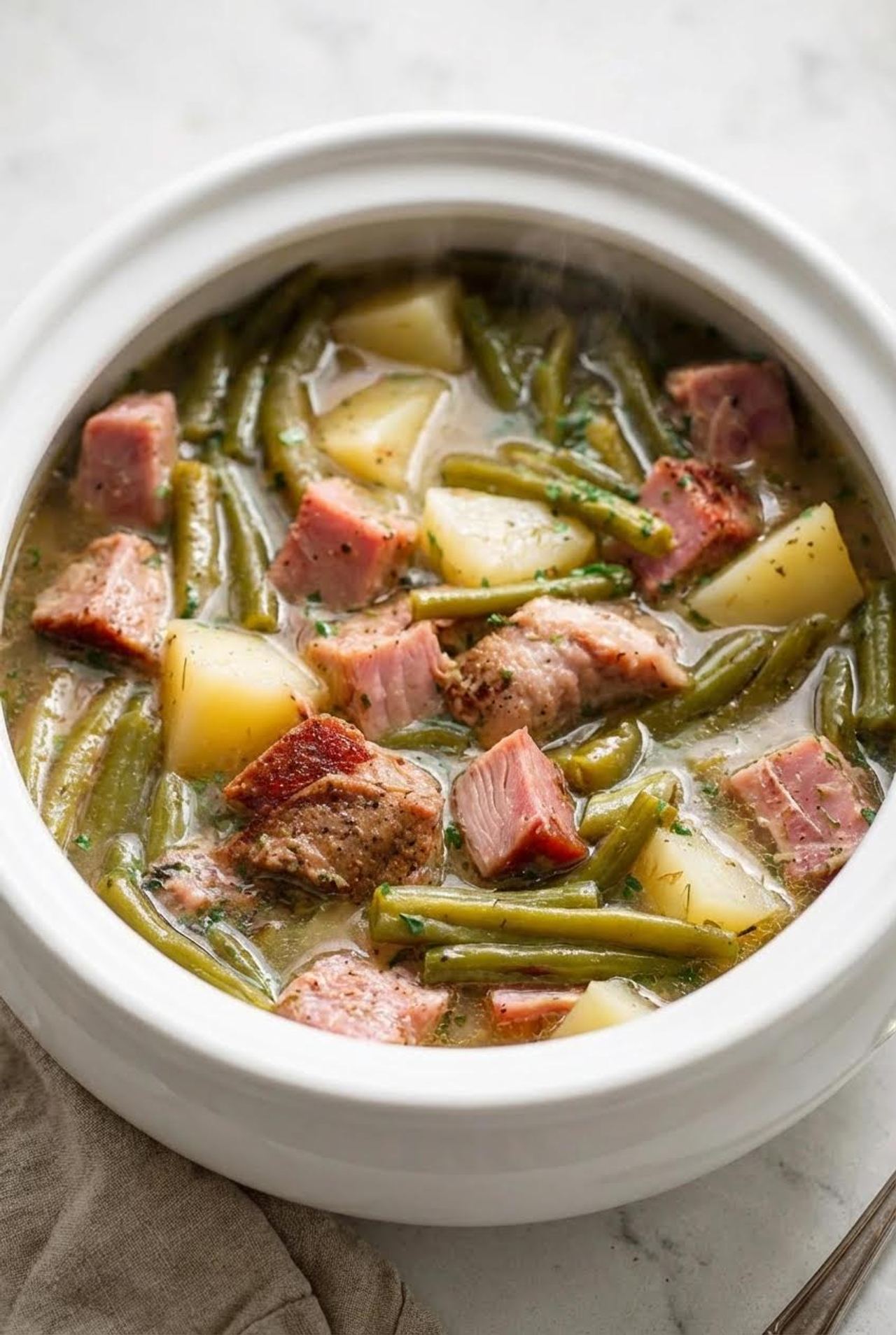 Slow Cooker Ham and Green Beans
