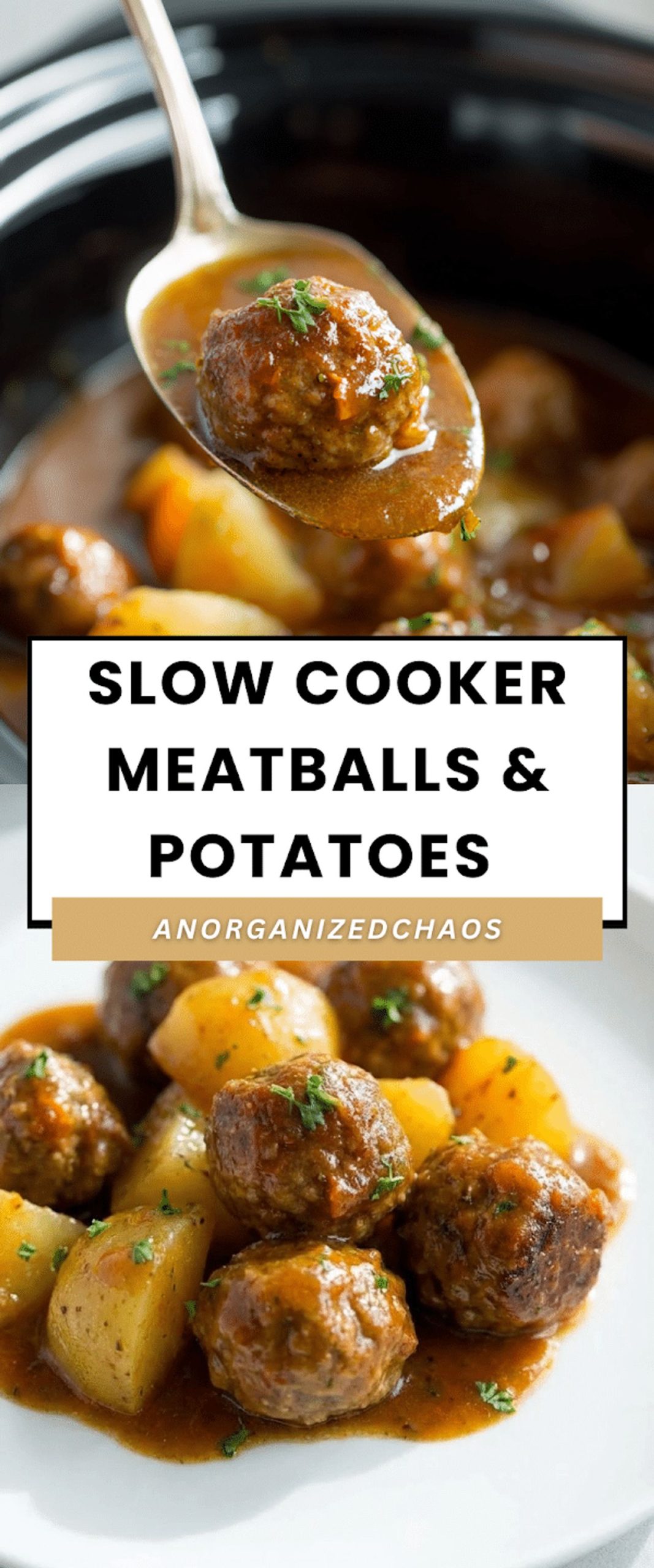 Slow Cooker Meatball and Potato Stew