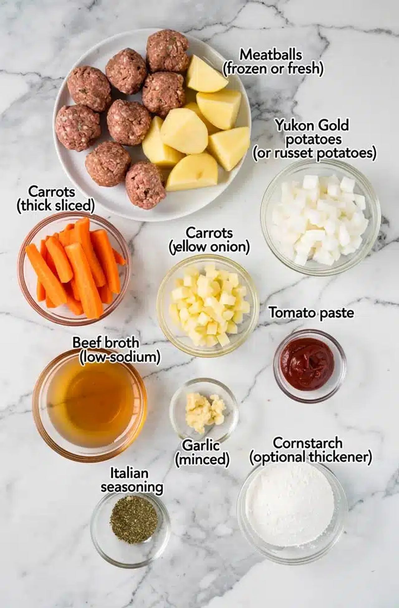 Slow Cooker Meatball and Potato Stew