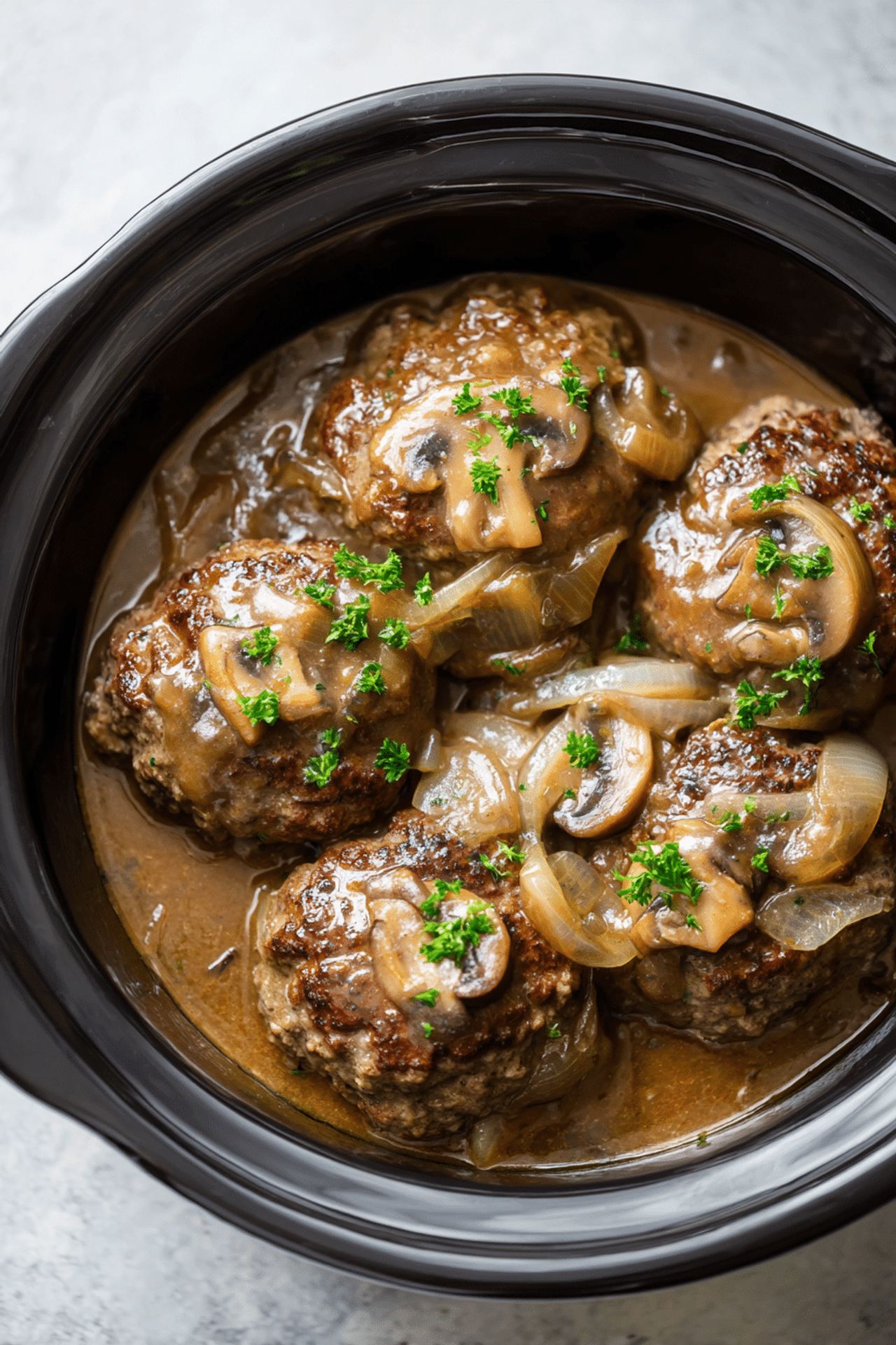 Slow Cooker Salisbury Steak