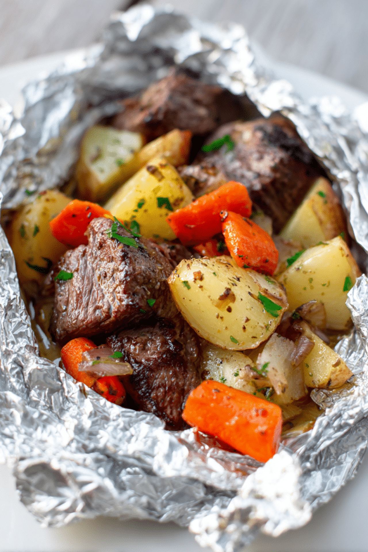 Steak and Potato Foil Packs