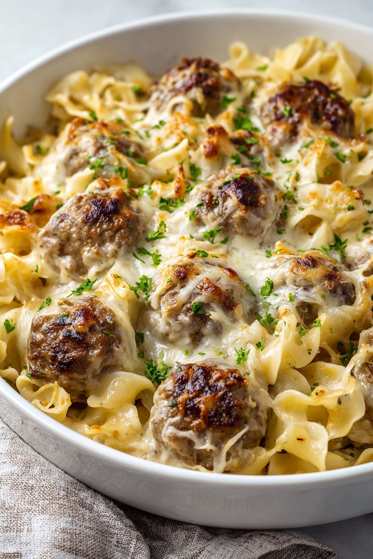 Swedish Meatball Noodle Bake