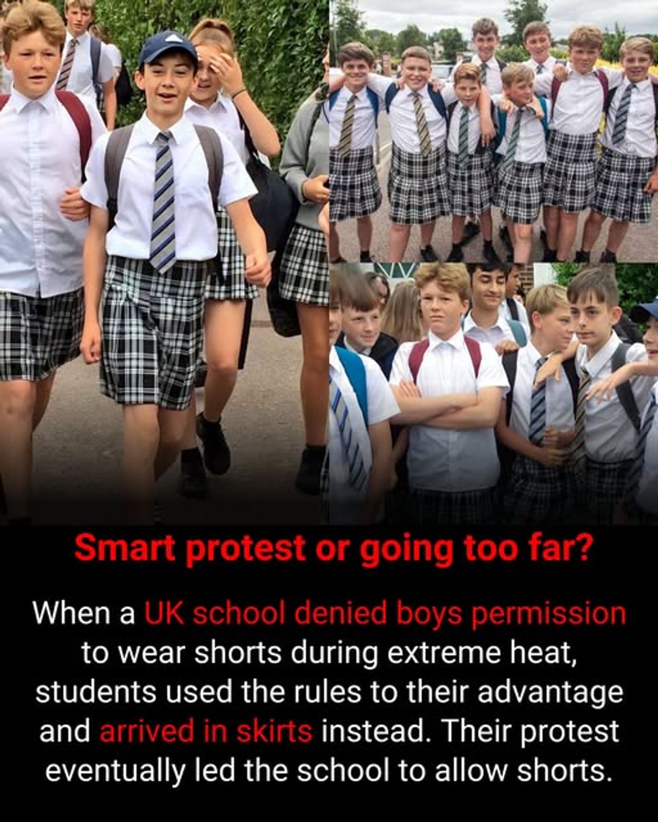 The Exeter boys who wore skirts to beat the heat