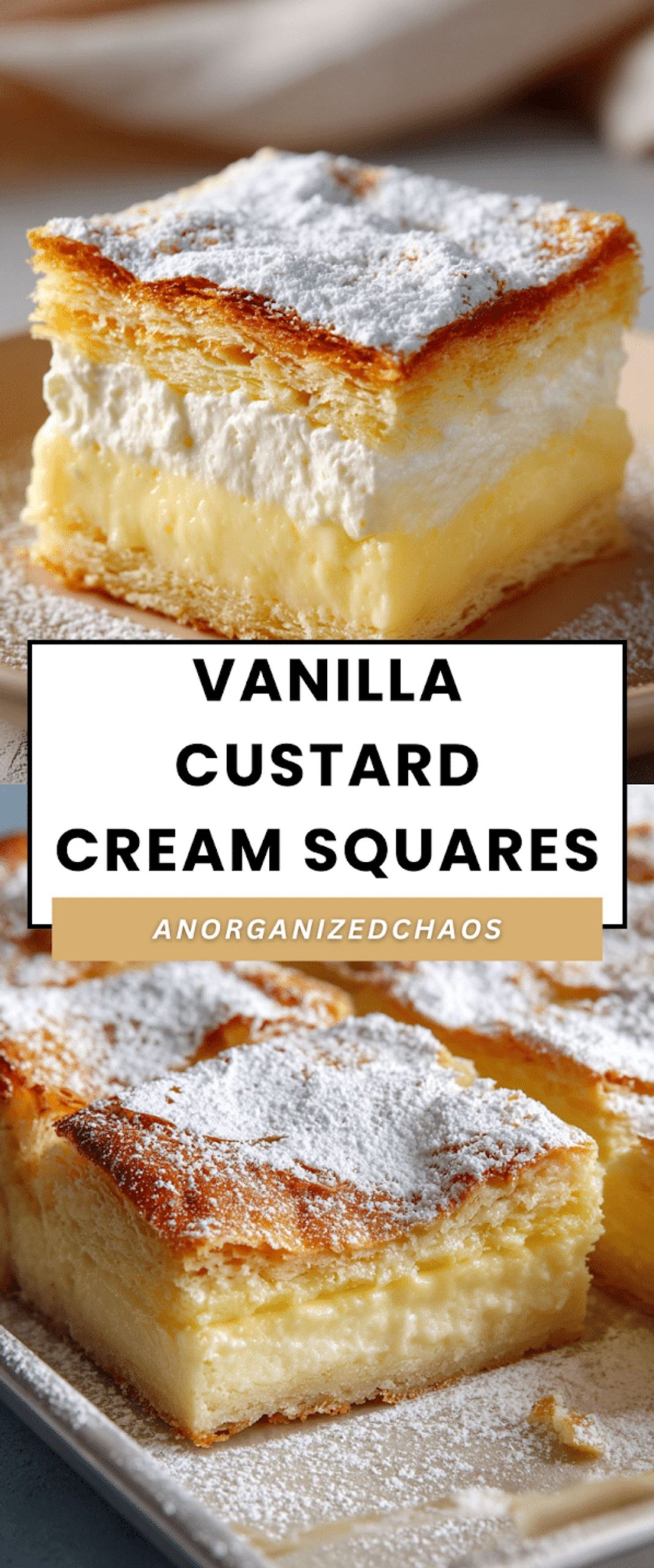 Vanilla Custard Cream Squares