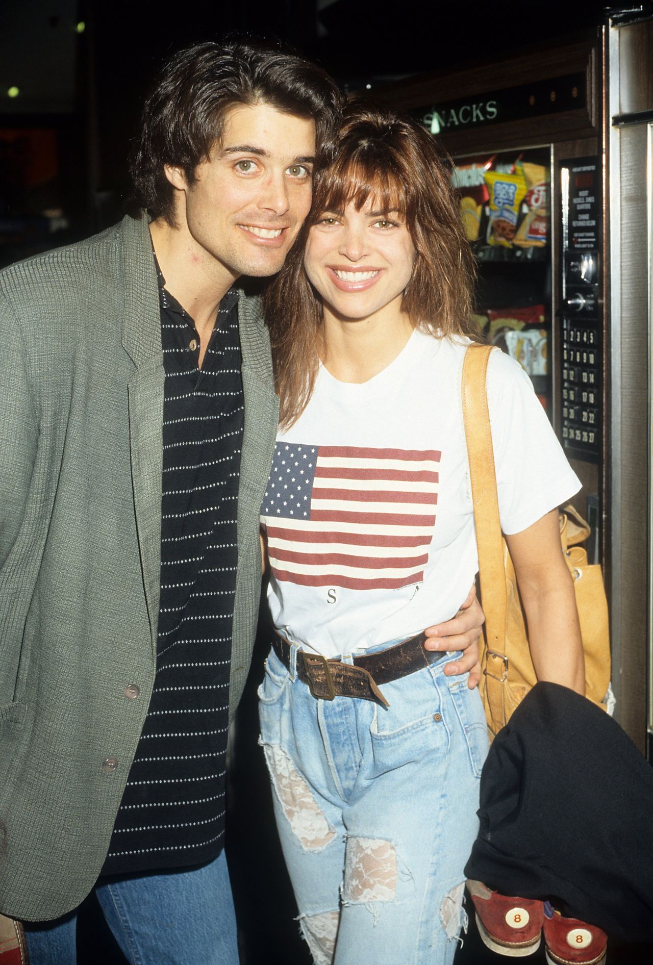 Lisa Rinna and Peter Barton posing for a portrait in Los Angeles, California in February 1991. | Source: Getty Images