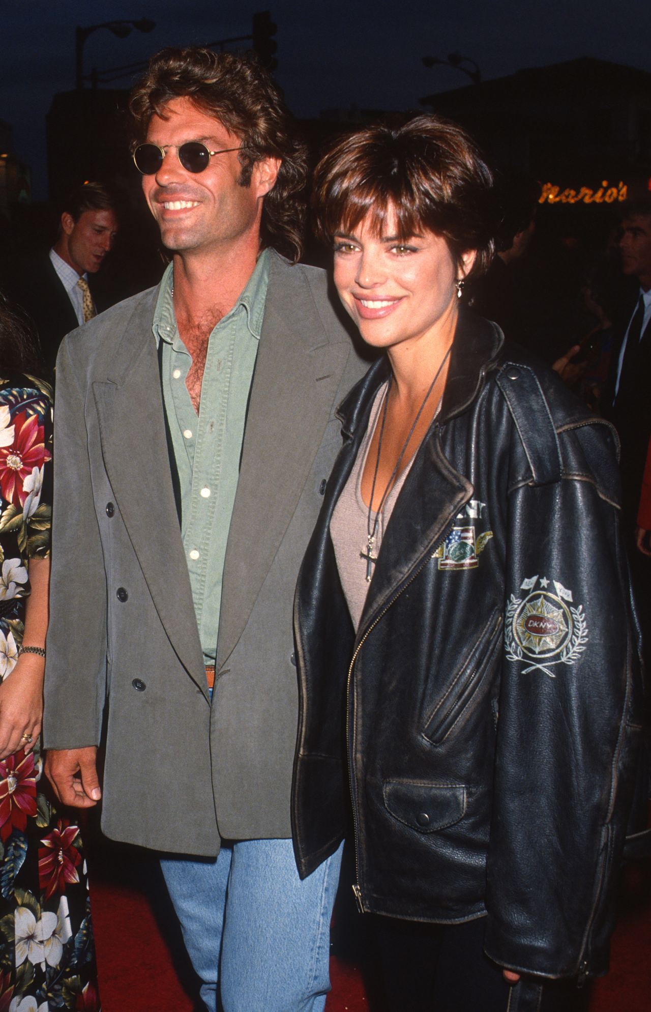 Harry Hamlin and Lisa Rinna at the premiere of "Made in America" in Westwood, California on May 27, 1993. | Source: Getty Images