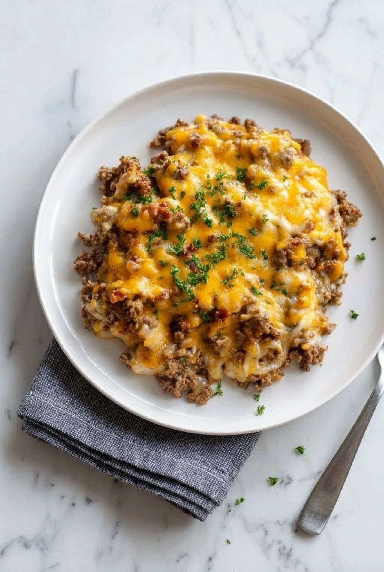 3-Ingredient Cheesy Beef Bake