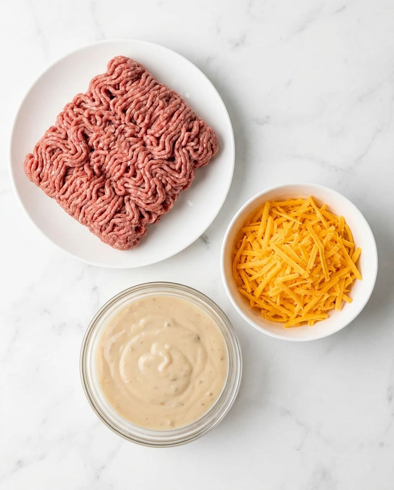 3-Ingredient Cheesy Beef Bake