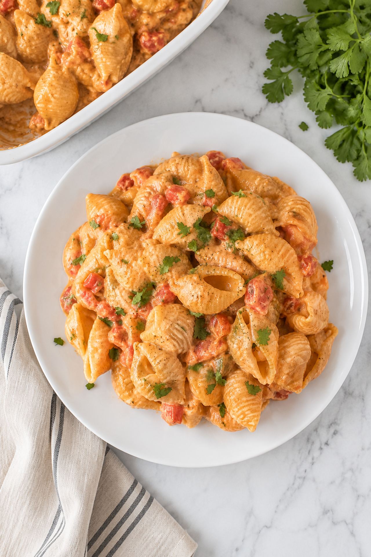 3-Ingredient Creamy Salsa Shells