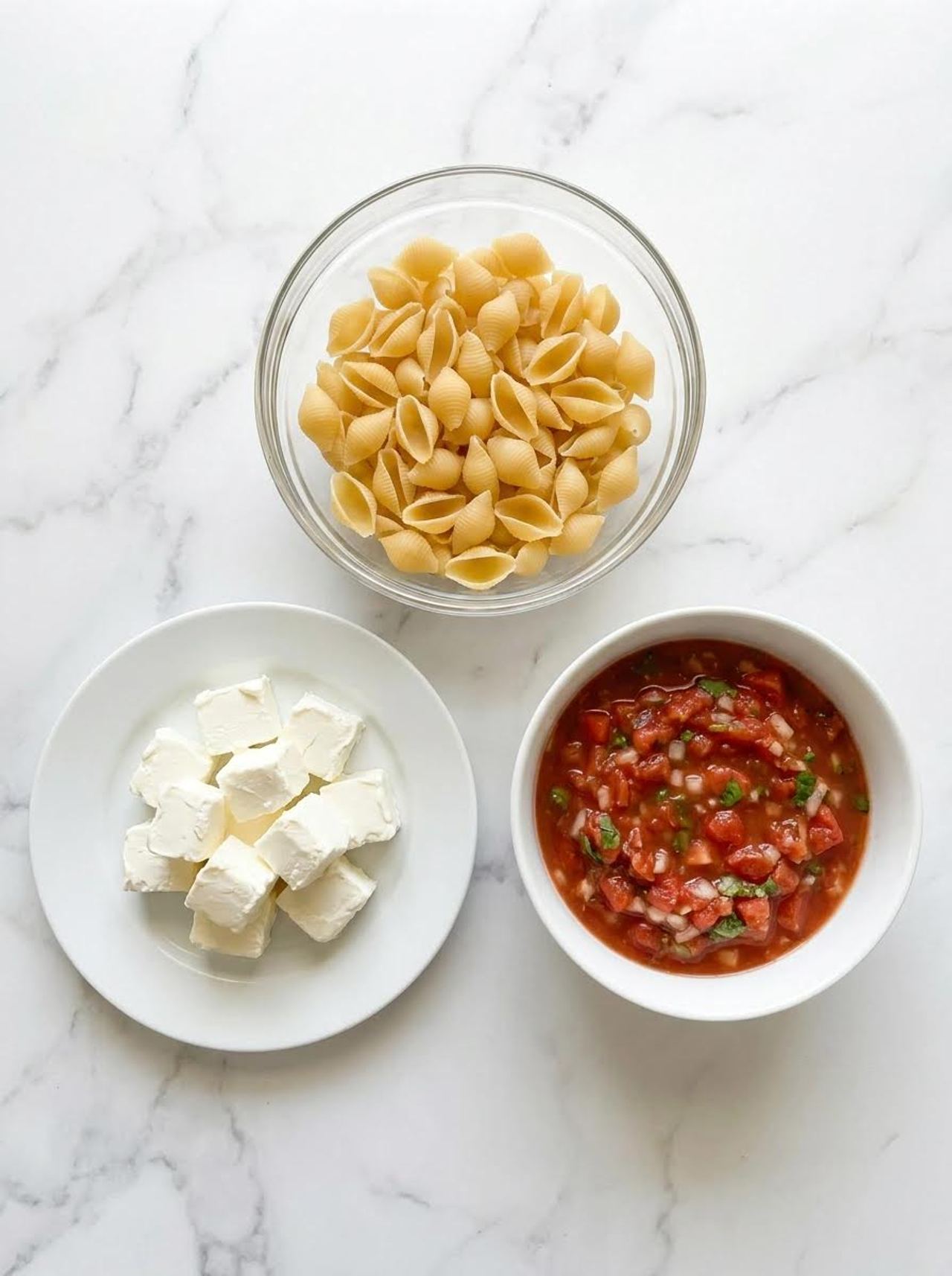 3-Ingredient Creamy Salsa Shells